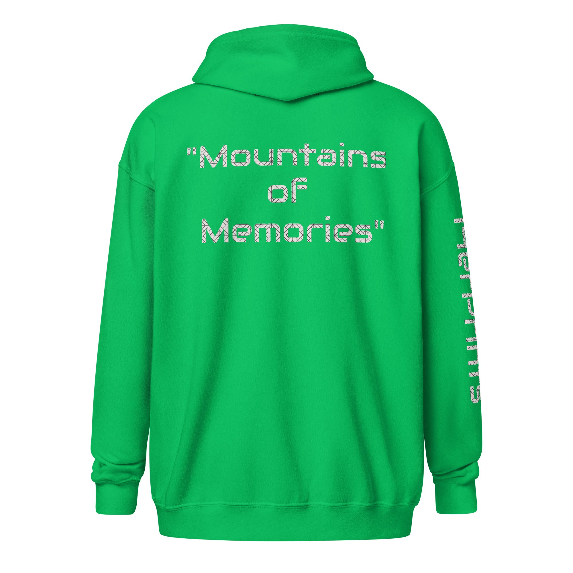 14erprints heavy blend zip hoodie – irish green back