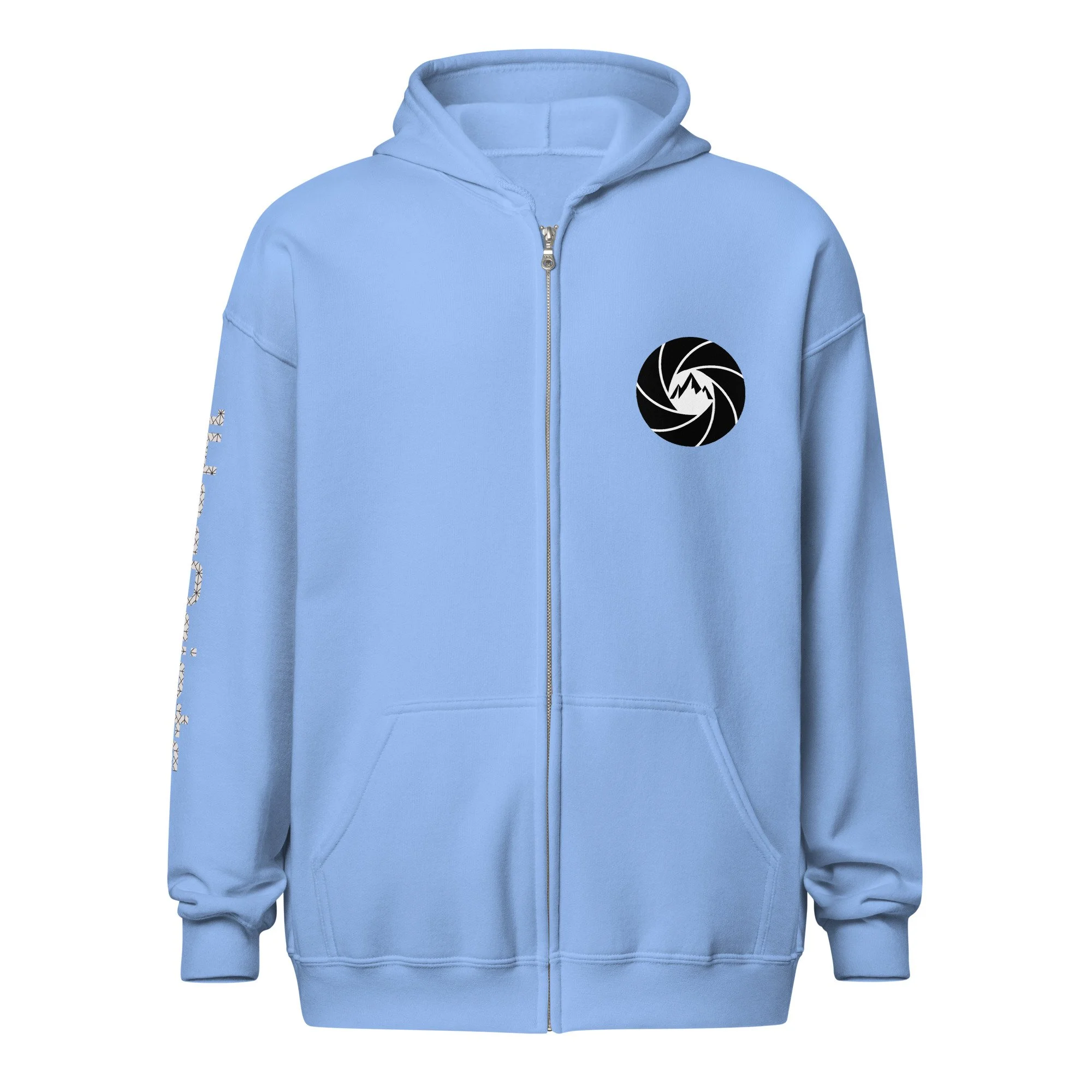 14erprints heavy blend zip hoodie – carolina blue front