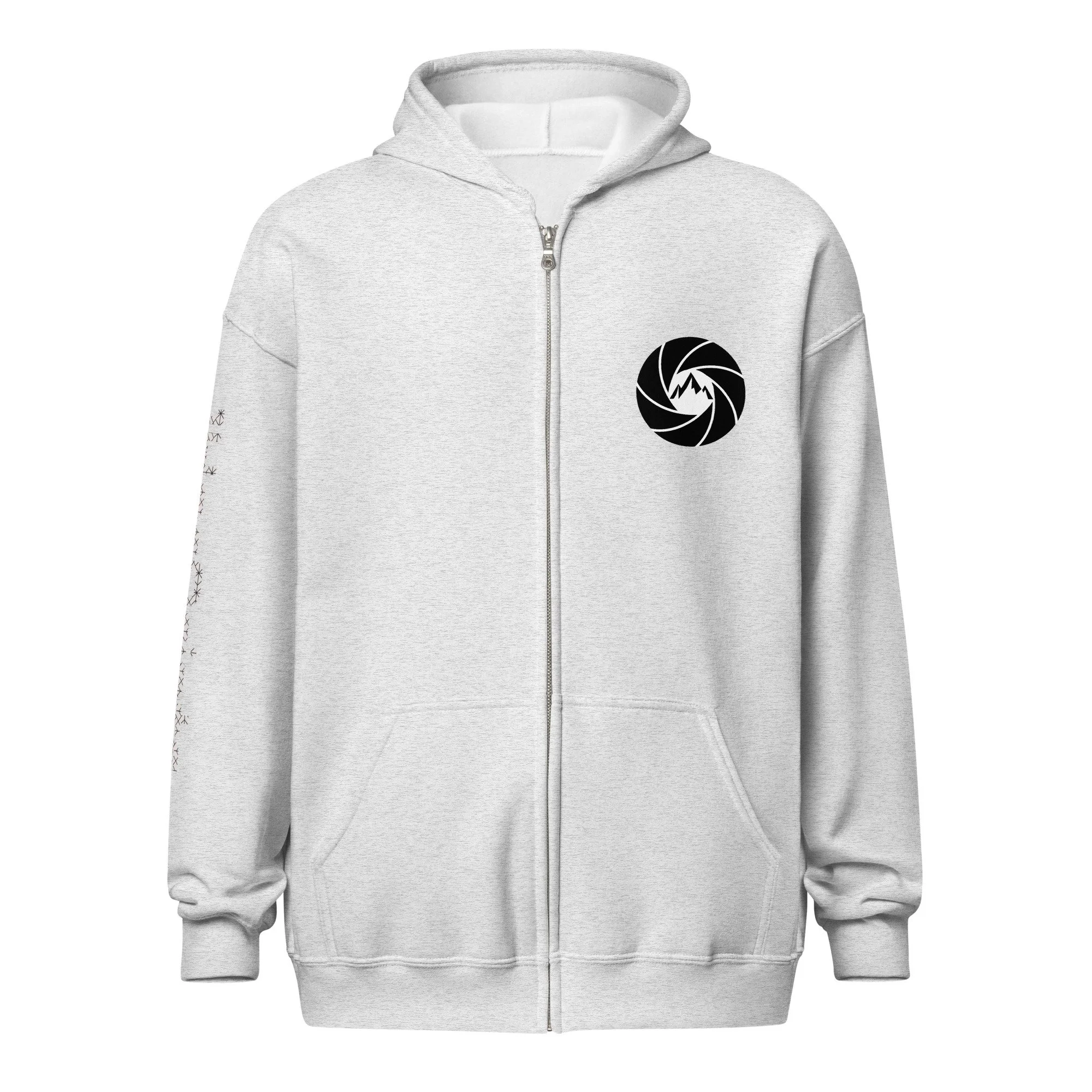 14erprints heavy blend zip hoodie – ash front