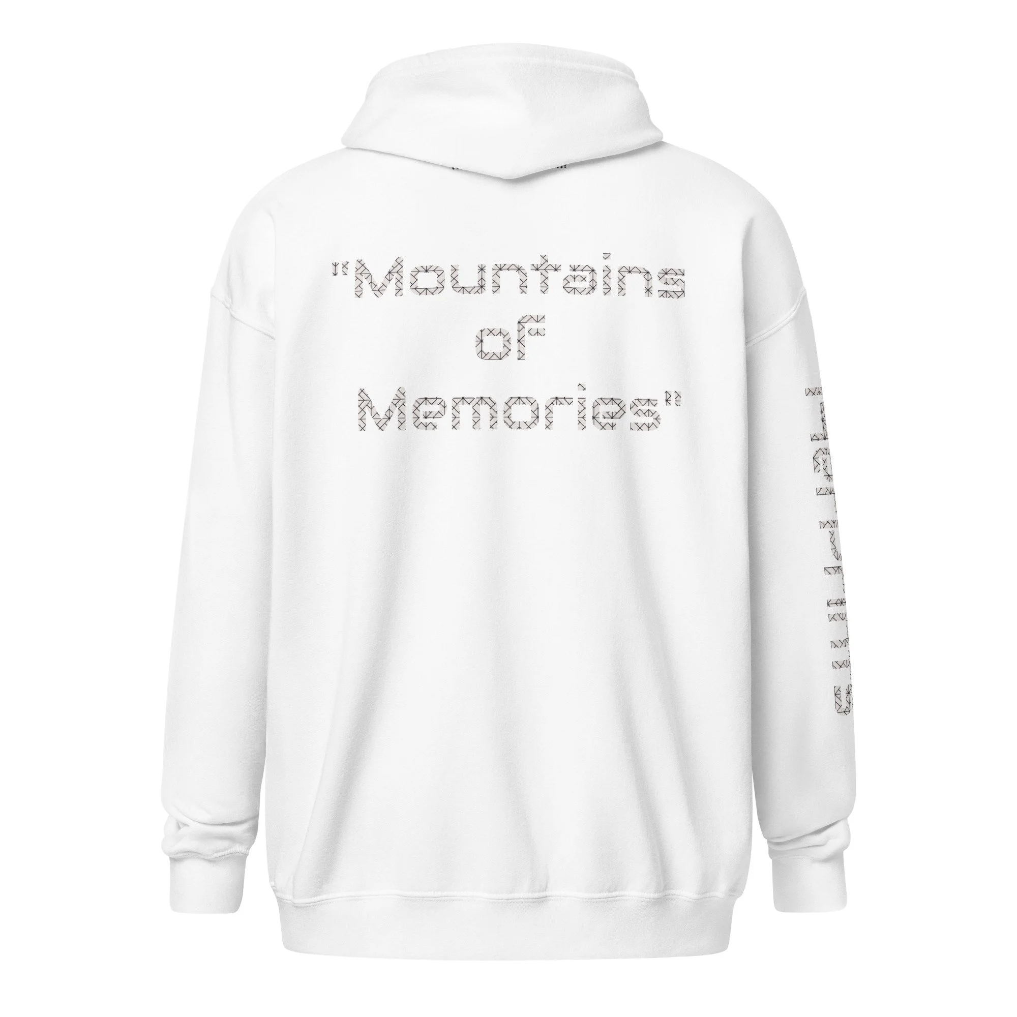 14erprints heavy blend zip hoodie – white back