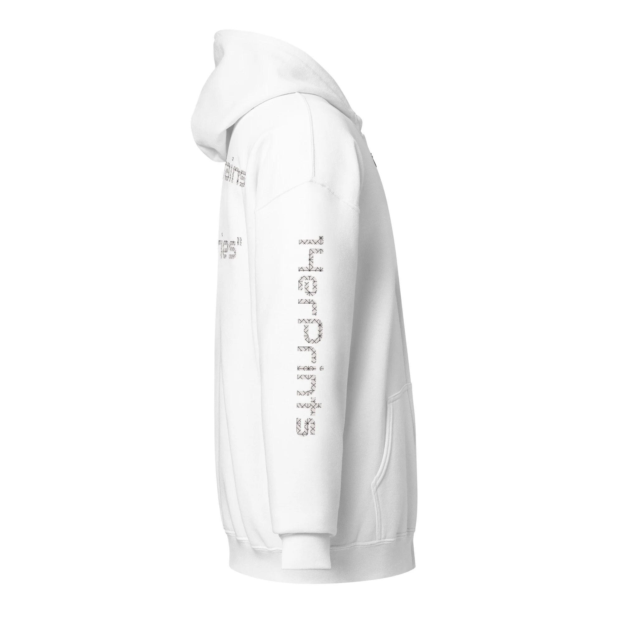 14erprints heavy blend zip hoodie – white right