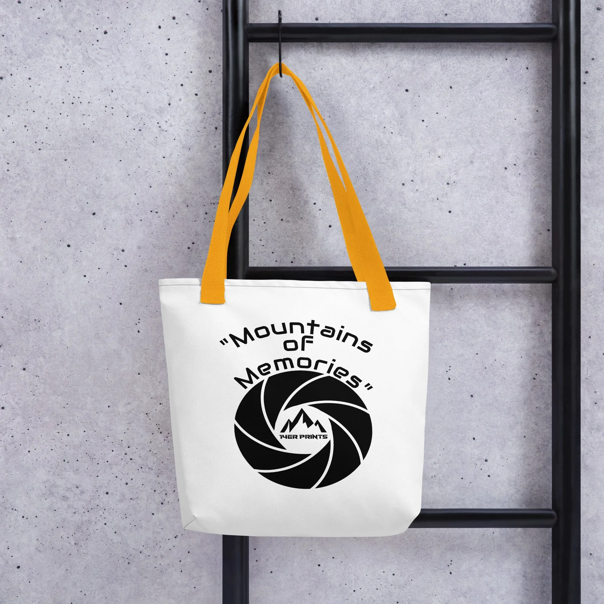 14erprints tote bag – yellow front