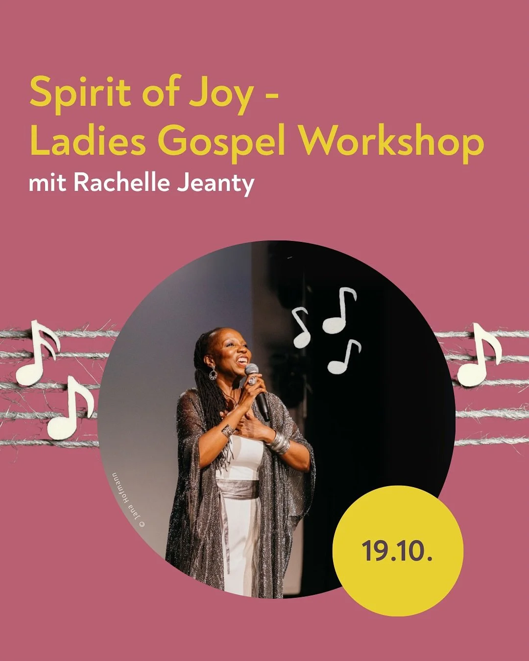 Spirit of Joy - Ladies Gospel Workshop mit Rachelle Jeanty 🎶😍

Am Sonntag, 19. Oktober 2025 erwartet dich in der @cosima.community ein Vormittag voller Musik, Gemeinschaft und G&auml;nsehaut-Momente: S&auml;ngerin @rachellejeanty.isme verbindet in 