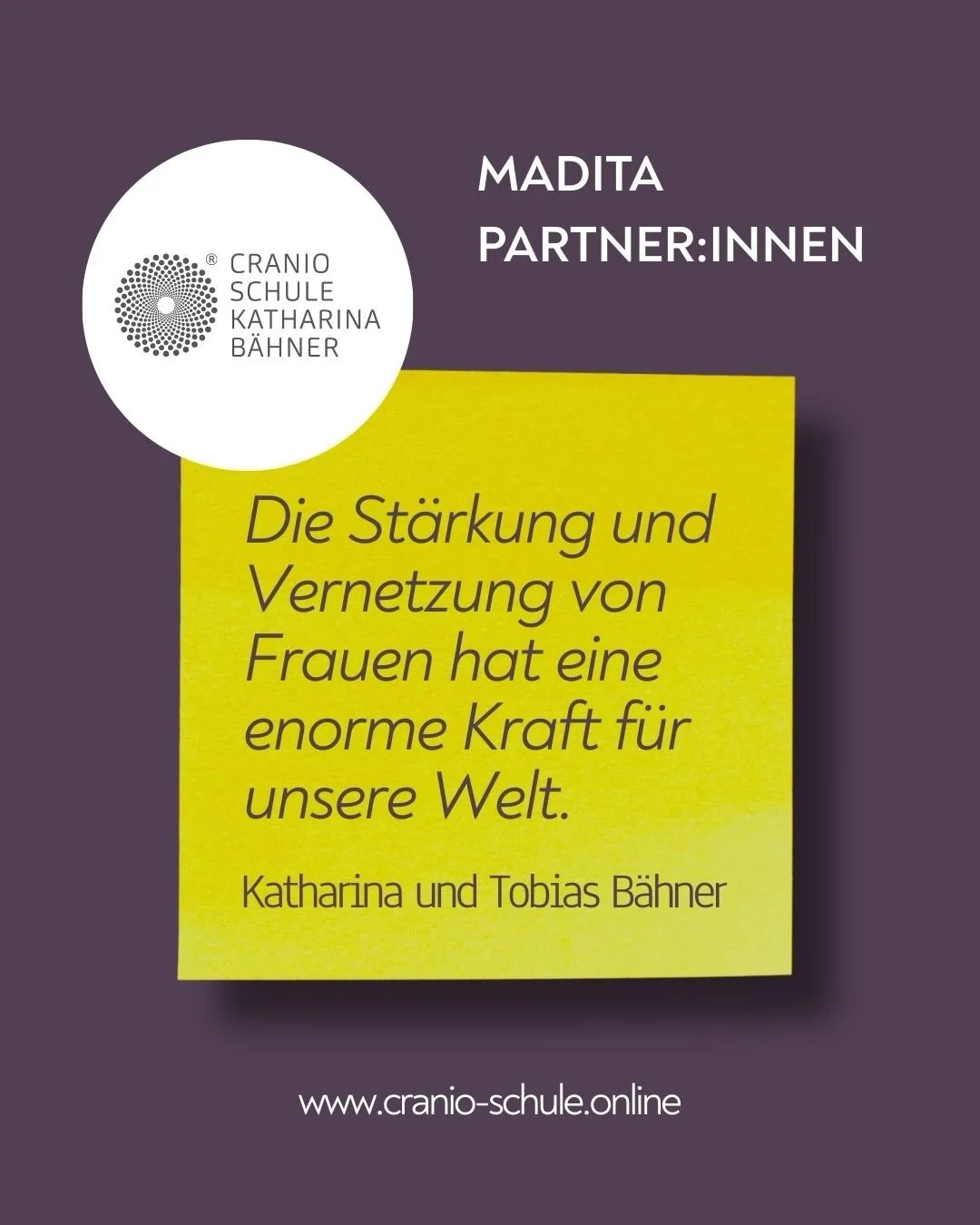 Wir freuen uns sehr, die Cranio Schule B&auml;hner als neue MADITA-Partnerin vorzustellen! 🤩

Katharina und Tobias m&ouml;chten mit ihrer @katharina.baehner.cranioschule Menschen weltweit den Zugang zu einer Heilarbeit er&ouml;ffnen, die ihr eigenes