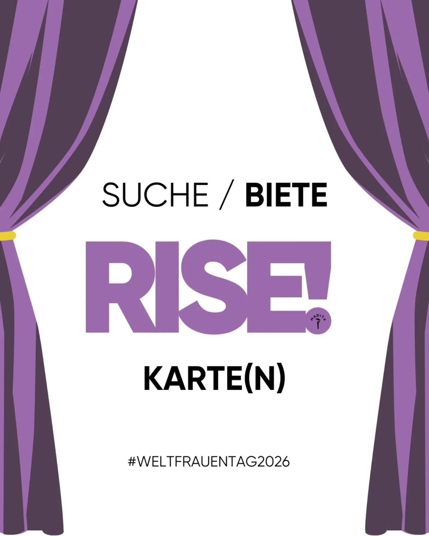 Uns haben ein paar Frauen geschrieben, dass sie am Sonntag aus unterschiedlichen Gr&uuml;nden leider nicht dabei sein k&ouml;nnen. Gleichzeitig m&ouml;chten sie ihre 𝗞𝗮𝗿𝘁𝗲(𝗻) 𝗴𝗲𝗿𝗻𝗲 𝘄𝗲𝗶𝘁𝗲𝗿𝗴𝗲𝗯𝗲𝗻, oder haben noch Tickets &uuml;brig