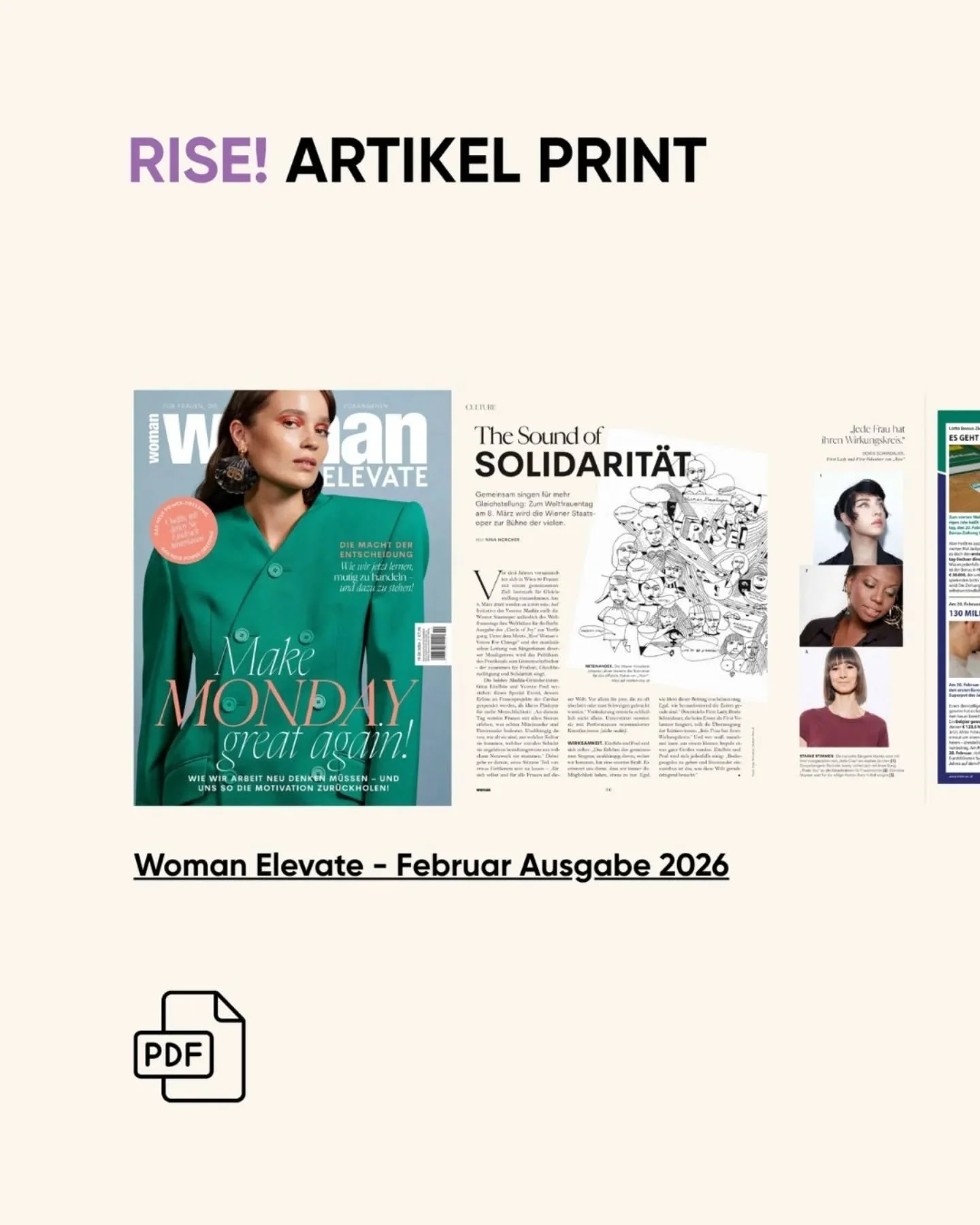 Wir setzen uns unter anderem f&uuml;r Sichtbarkeit von Themen ein, die M&auml;dchen und Frauen benachteiligen. @lsandmore hat sich f&uuml;r die Sichtbarkeit von "RISE! Women's Voices for Change" eingesetzt und wir sind sehr dankbar daf&uuml