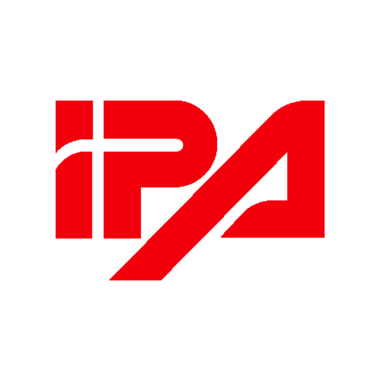 Schwarzes Logo mit stilisiertem Indianerkopf und den Buchstaben 'IP' darunter.