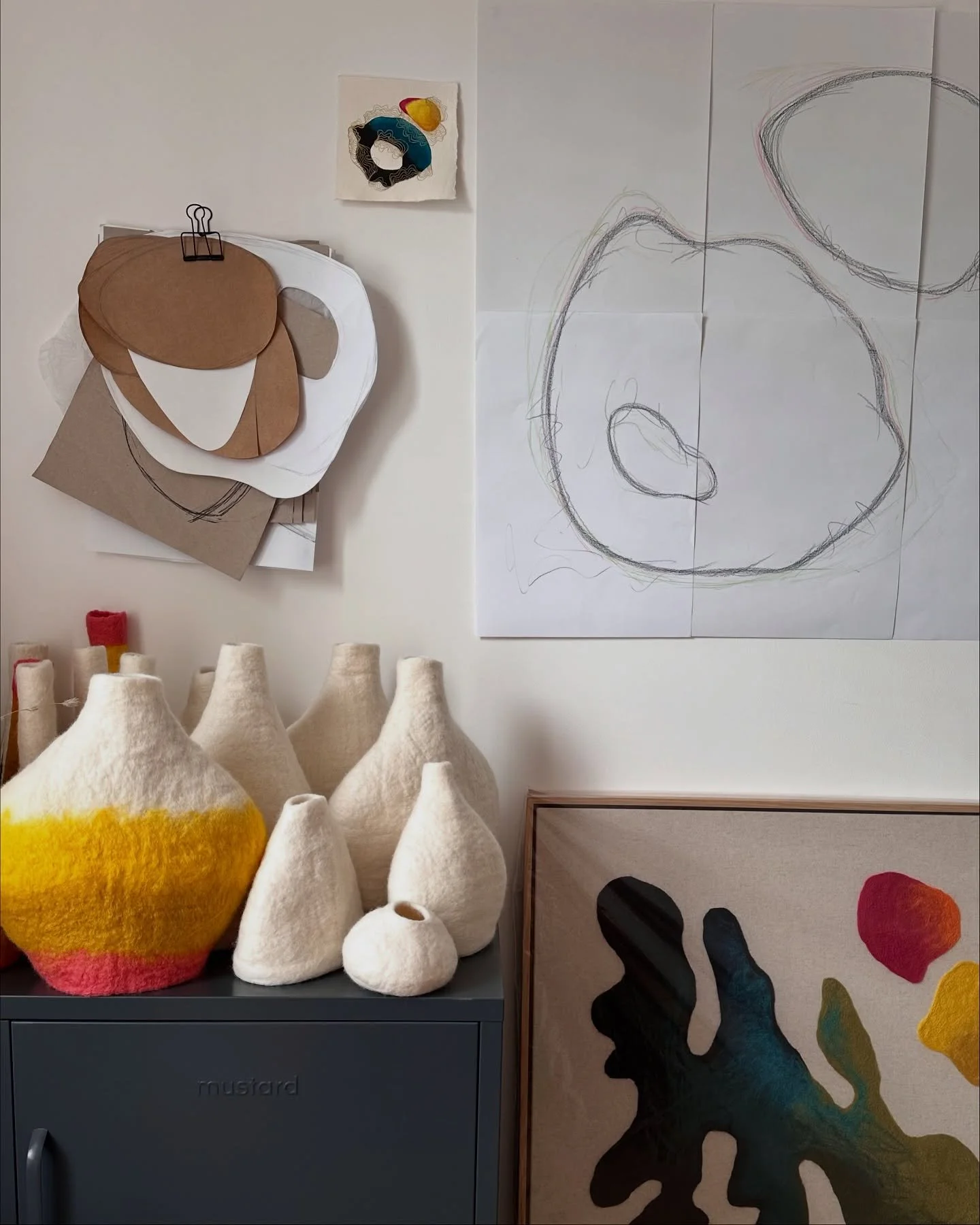 Would you like a look behind the scenes? 

Not long until OPEN STUDIOS&hellip;

Come and see highly tactile, &lsquo;woolly&rsquo; surfaces up close, find out more about my creative process and felting techniques. I will have a collection of my vessel
