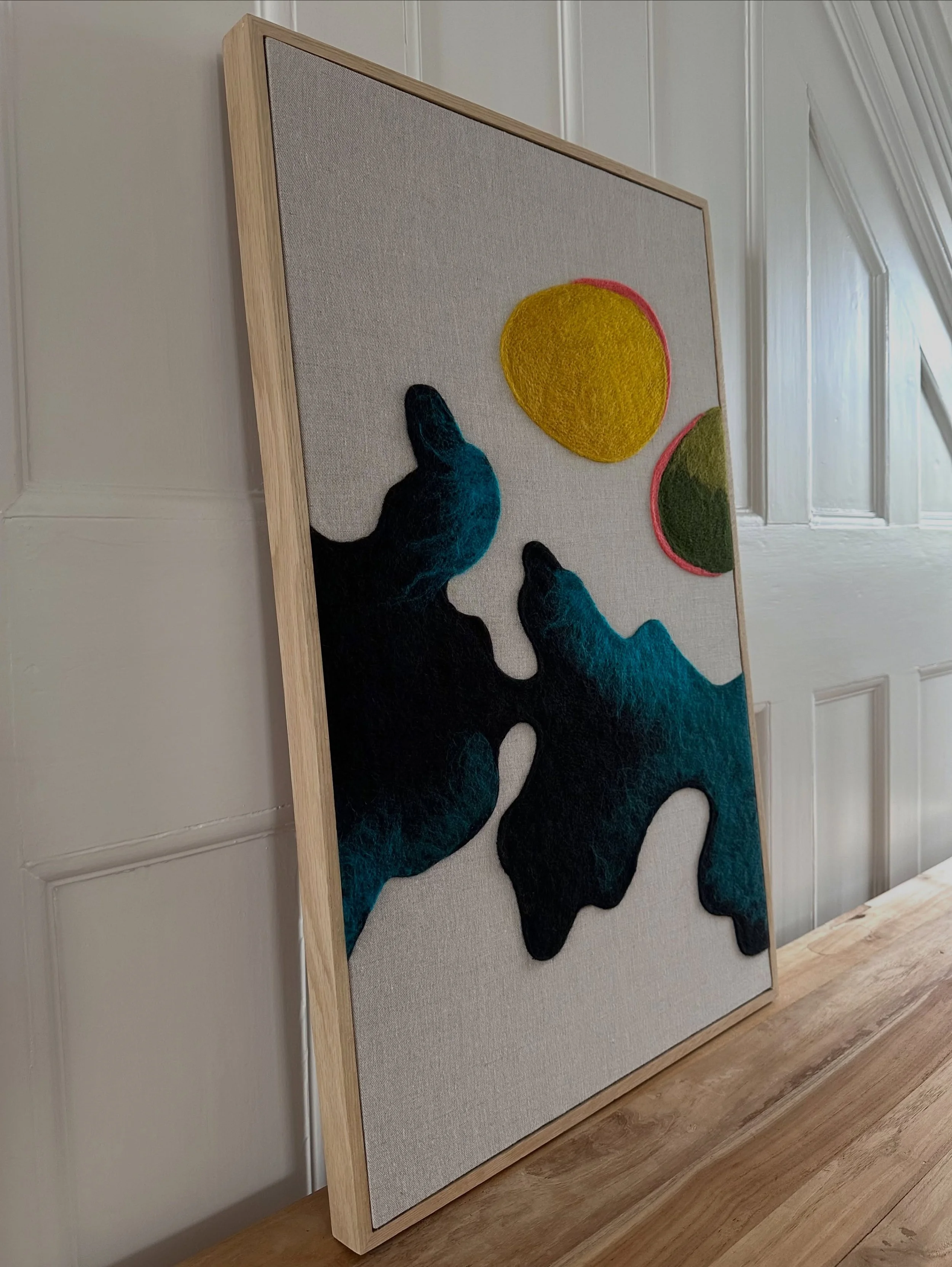 Distant Shore 03

The warm pink glow captures that fleeting moment at sunset&hellip; the last of the day&rsquo;s warmth set against the deep hues of the ocean.

Distant Shore 03
100% merino wool fibres
Needlefelt on linen
Framed in oak
77 x 49cm

Ava