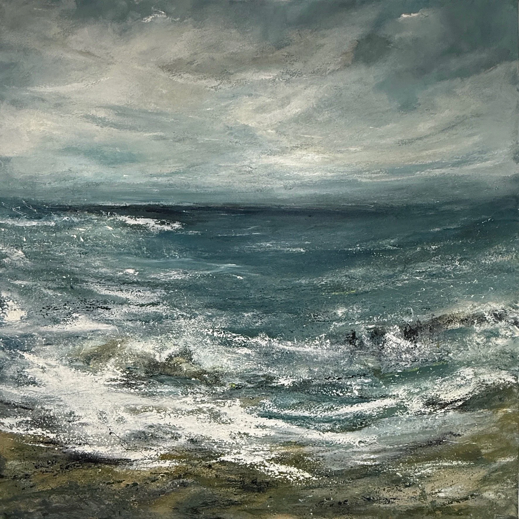 Settling Down, Baggy Point  - 100 x 100cm