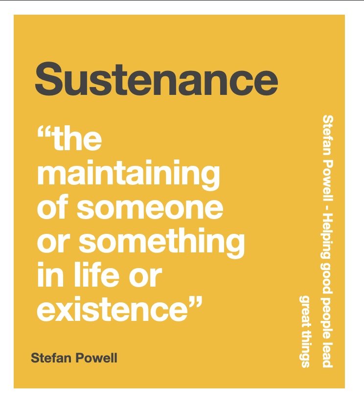 Sustenance - What’s that then?