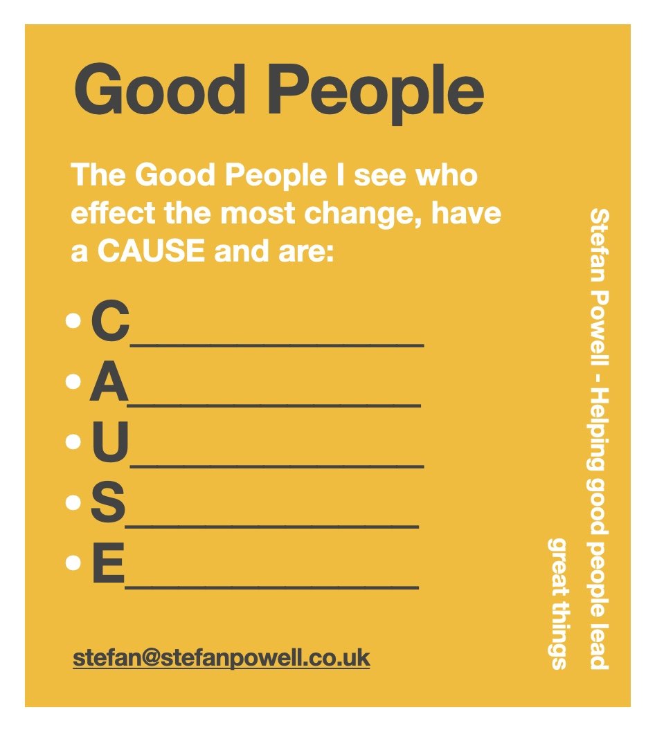 Work - Good People Have CAUSE.