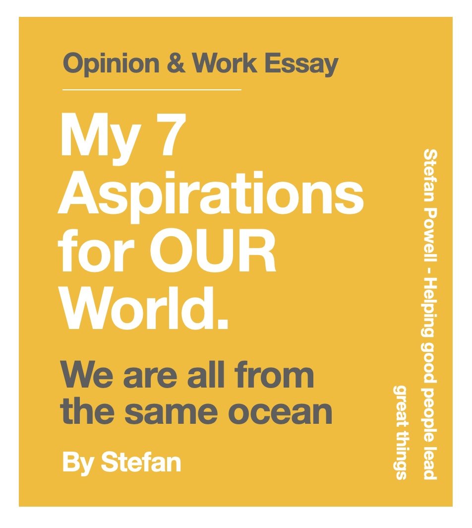 My 7 Aspirations for Our World - The Essay