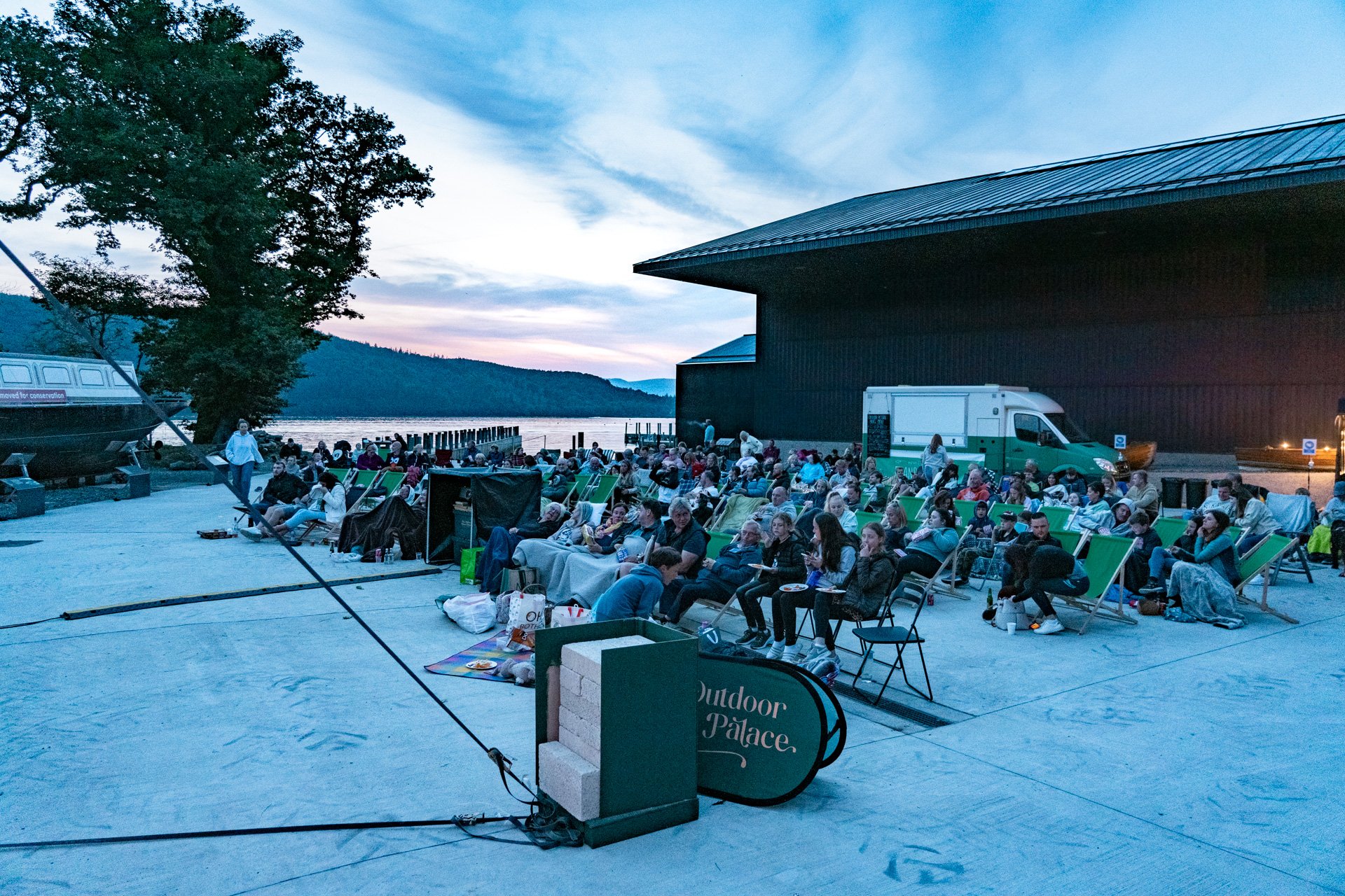 Lakeside outdoor cinema in Windermere. ©Kieran Fallows