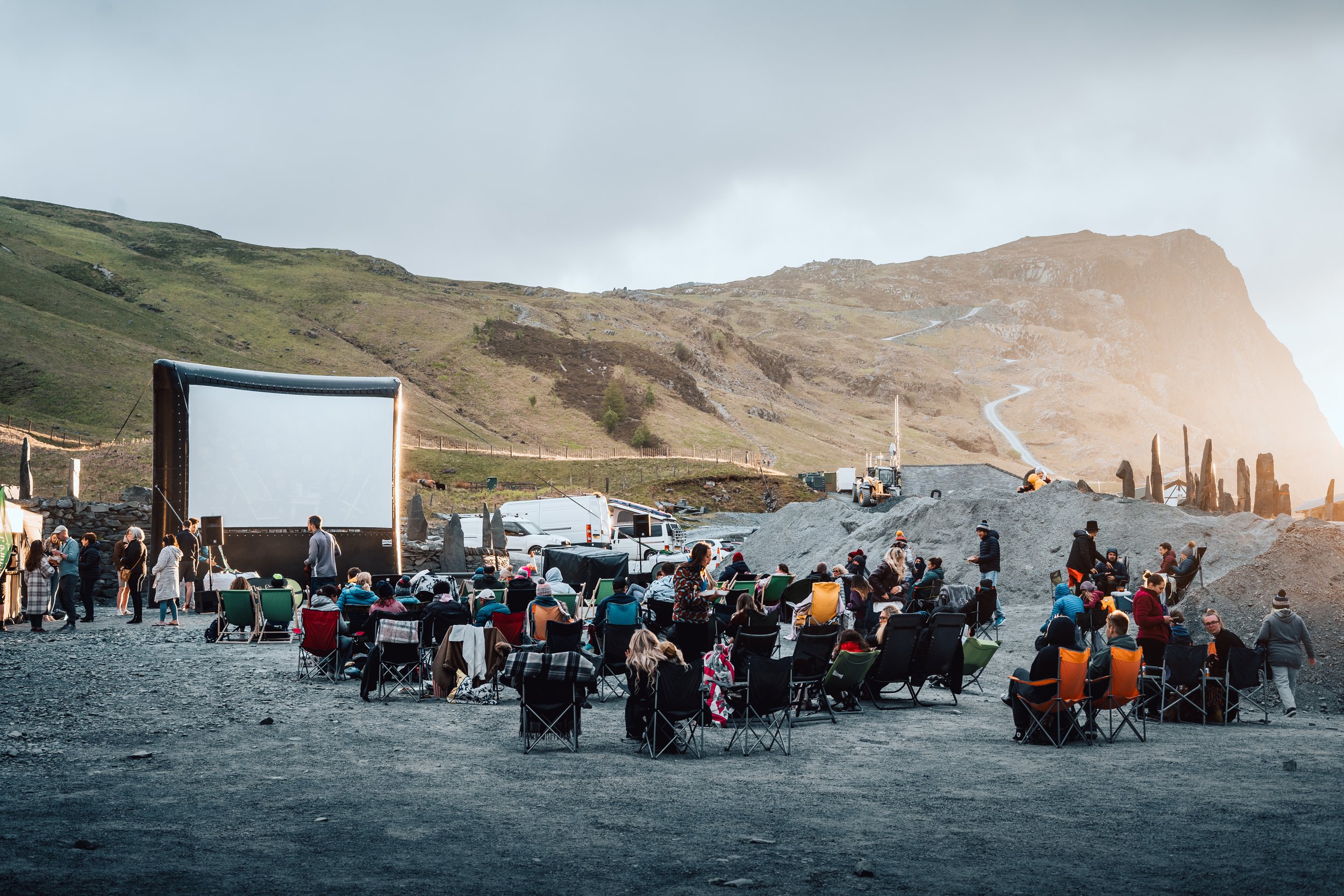 Mountain top outdoor cinema. ©Kieran Fallows