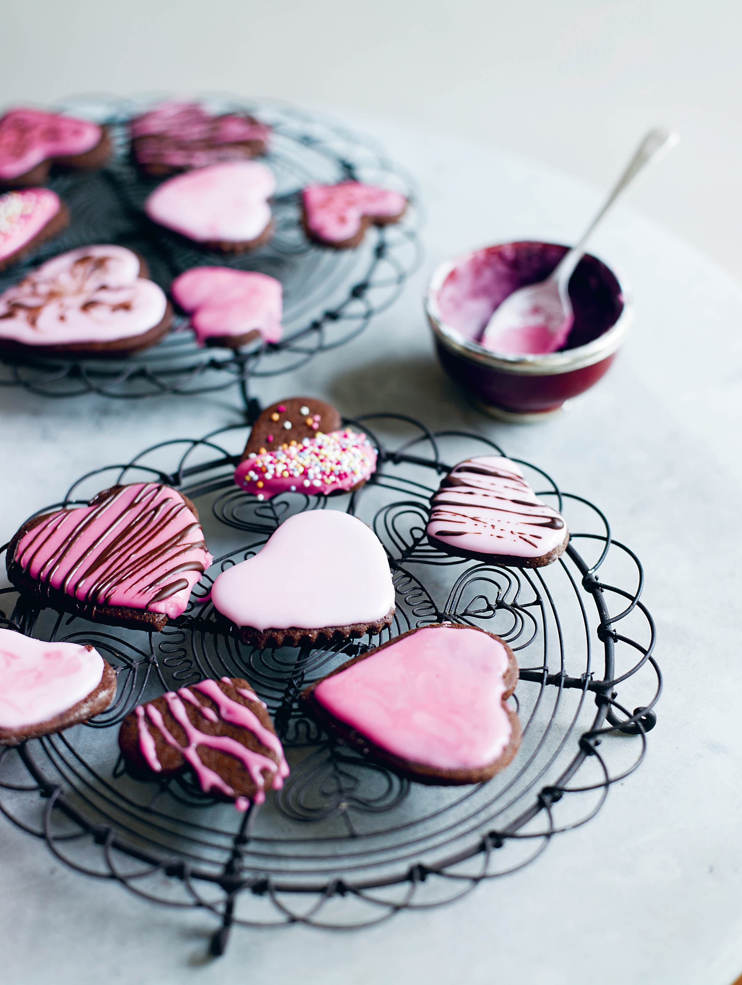 Bitter-Sweet Chocolate Heart Biscuits 