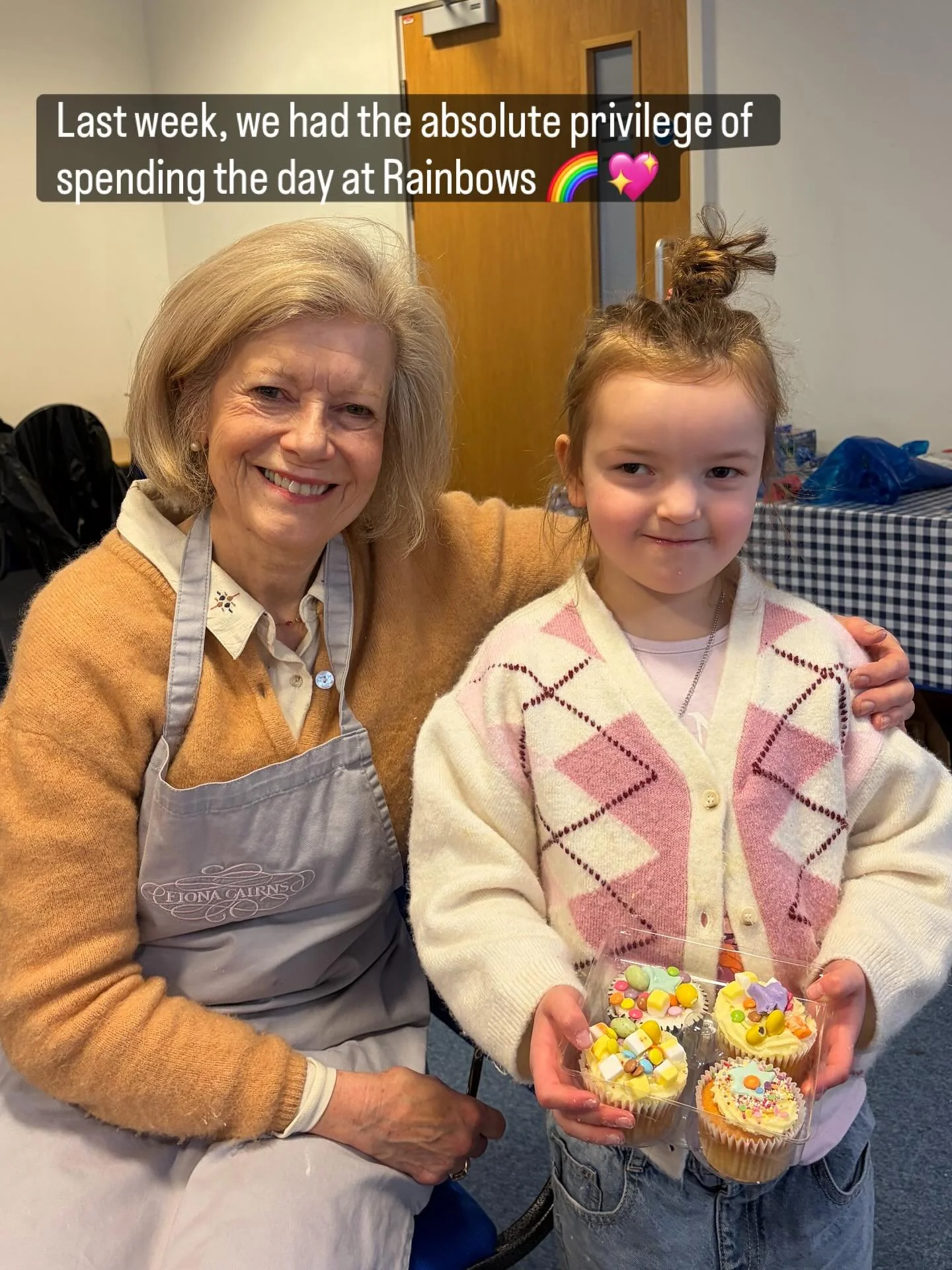 @rainbowshospice will always hold a special place in our hearts 💖

#FionaCairns #Community #RainbowsHospice #BakingTogether #GivingBack