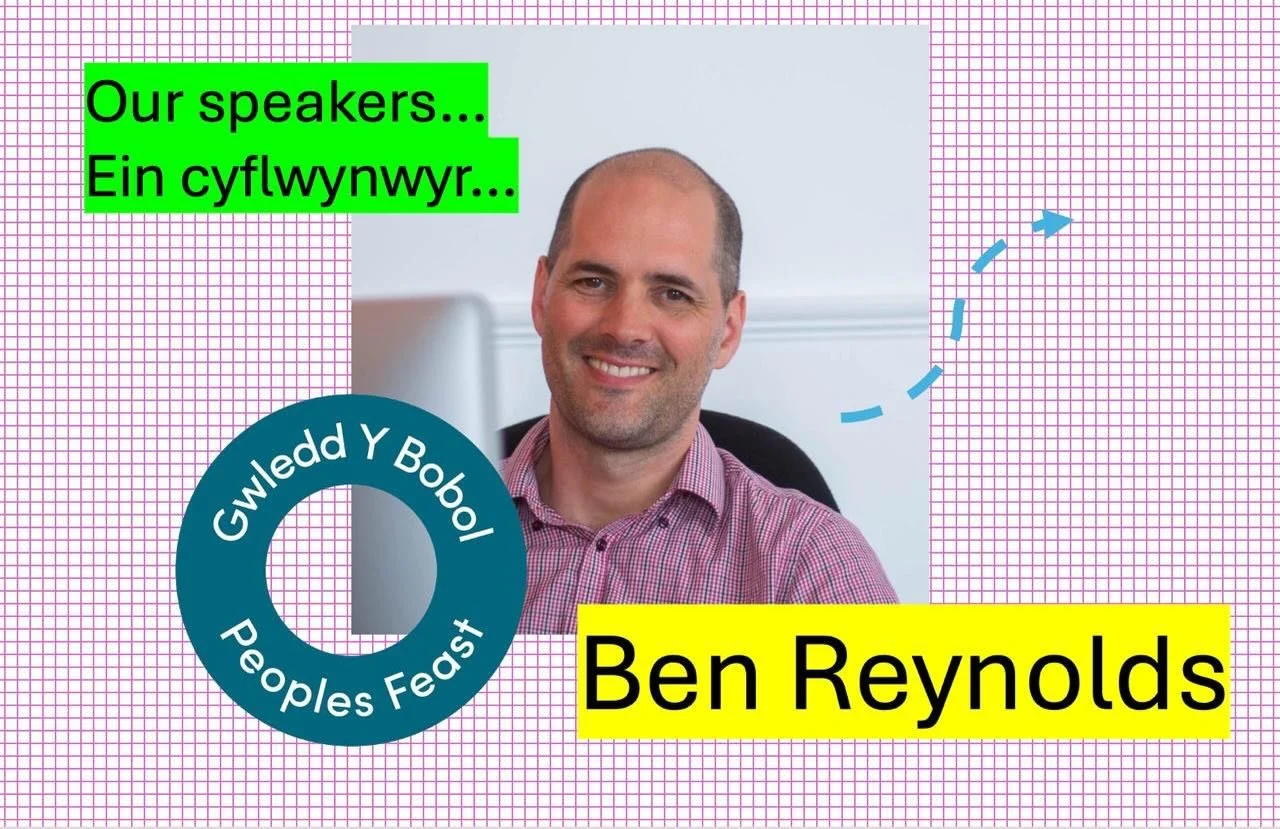 Ein siaradwr olaf iw Ben Reynolds! 
Our final speaker is Ben Reynolds! Come and learn about the pioneering work Ben and @urbanfoundryltd are leading in Wales! 

Ben is the founder and Director of Urban Foundry Swansea&rsquo;s first BCorp which he  de