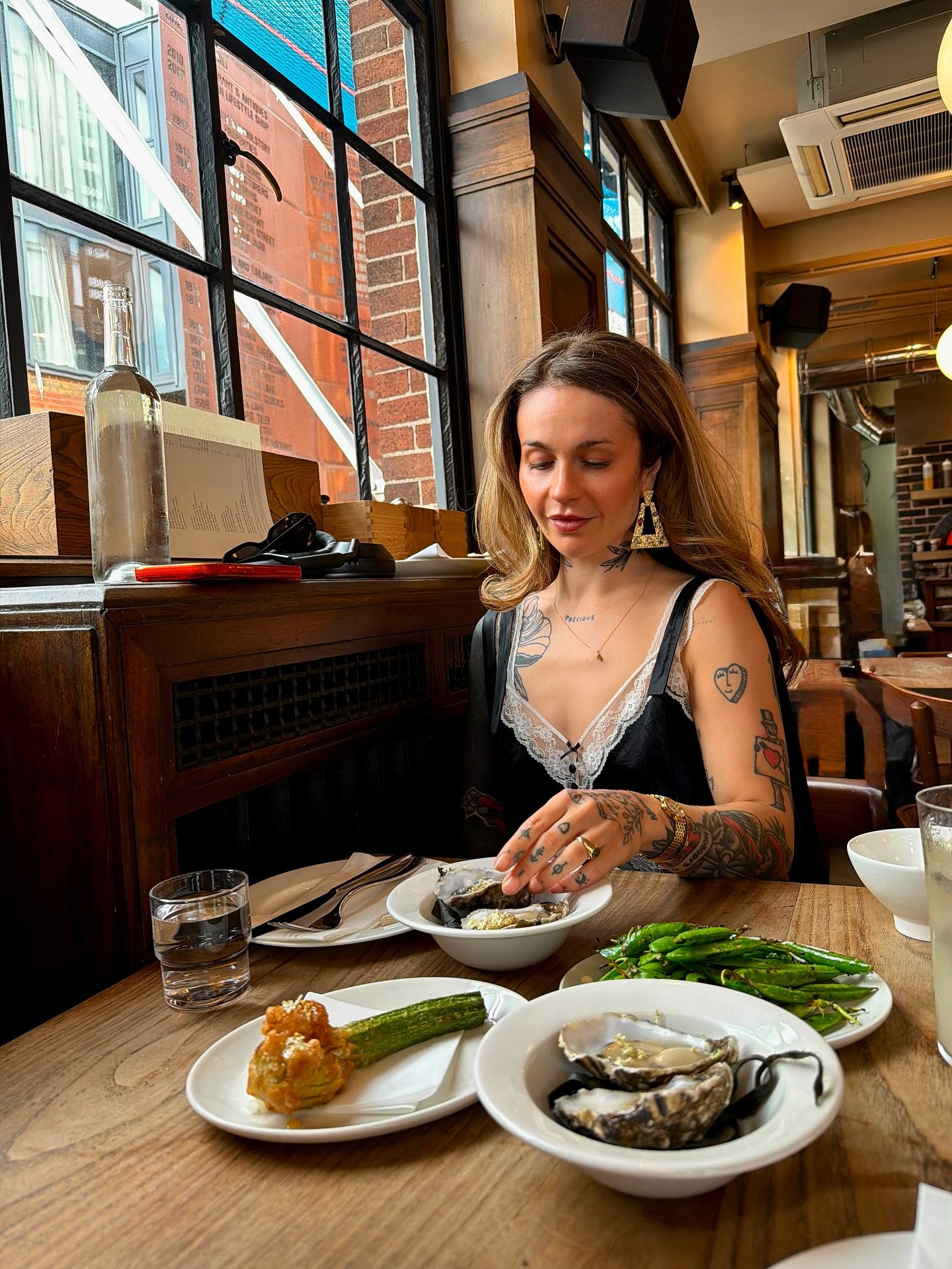 brat summer is officially upon us. not pictured because we inhaled it: the mackerel toast, which may have been my favourite.