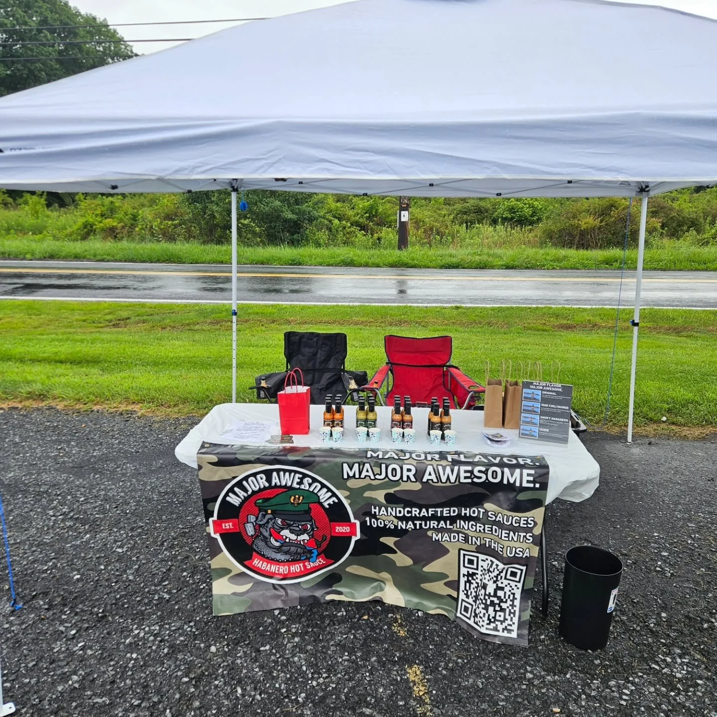 Posted up at everyone's favorite Seisholtzville Fire Co. market today - come see us!

#majorawesome #hotsauce #majorawesomehotsauce #macungie #seisholtsvillefireco