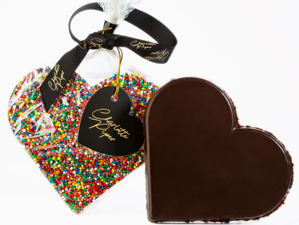 100g Chocolate Sprinkle Heart Dark