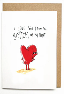 "I love you from the bottom of my heart" Card