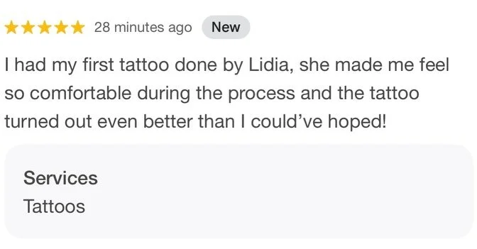 ⭐️⭐️⭐️⭐️⭐️

🖤❤️ Thank you for the lovely reviews - we are happy you enjoyed our services ❤️🖤

⚜️

Based in Potters Bar

⚜️

Sponsored by:
@kwadron 
@dragonhawktattoos 
@dragonhawkofficial 

#tattoo #tattooing #tattoos #tattooed #art