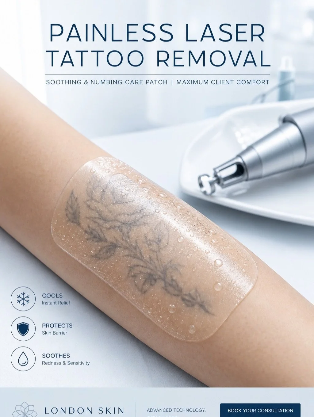 *Tattoo regret is real &mdash; but the fear of laser pain shouldn&rsquo;t hold you back.*

We know the biggest reason people delay tattoo removal is the fear of discomfort.
That&rsquo;s why our clinic introduces the advanced Soothing &amp; Cooling Pa