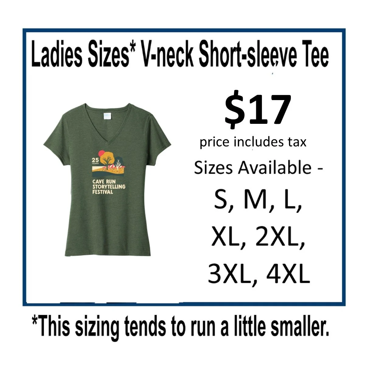 2025 Ladies Sizes V-neck Short-sleeve Tee