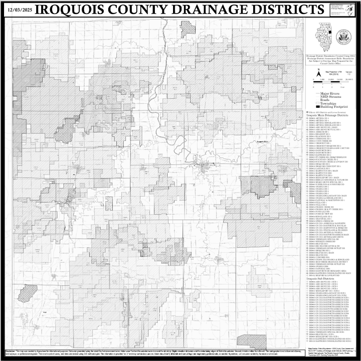 Iroquois County Map Print