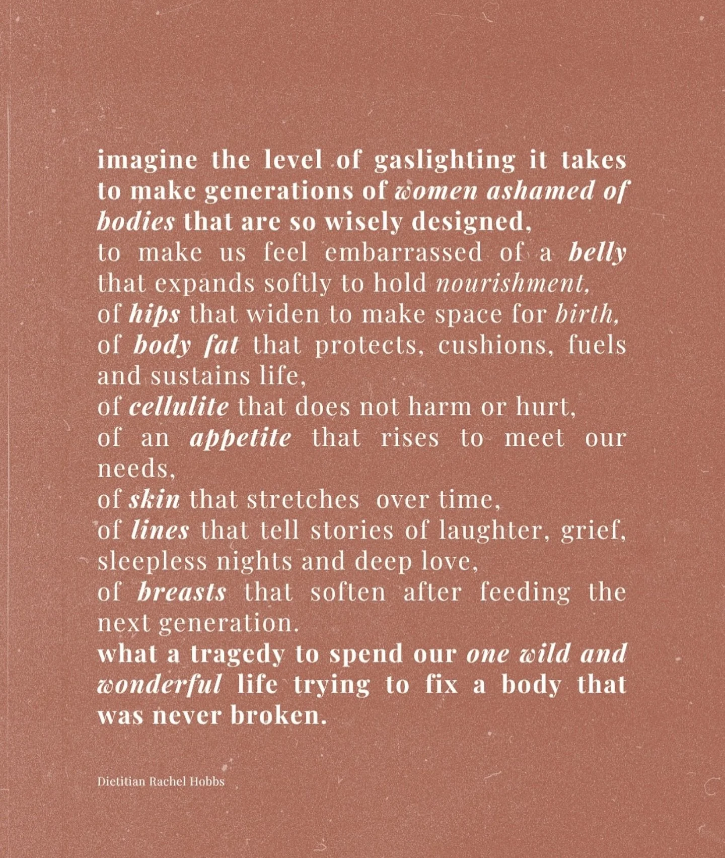 The more I learn about the female body, the more I am in awe of it. And yet, we&rsquo;ve been spun so many lies. 

When you gather a group of women in a room, you can often feel those lies without a word being spoken. A silent heaviness. The weight o
