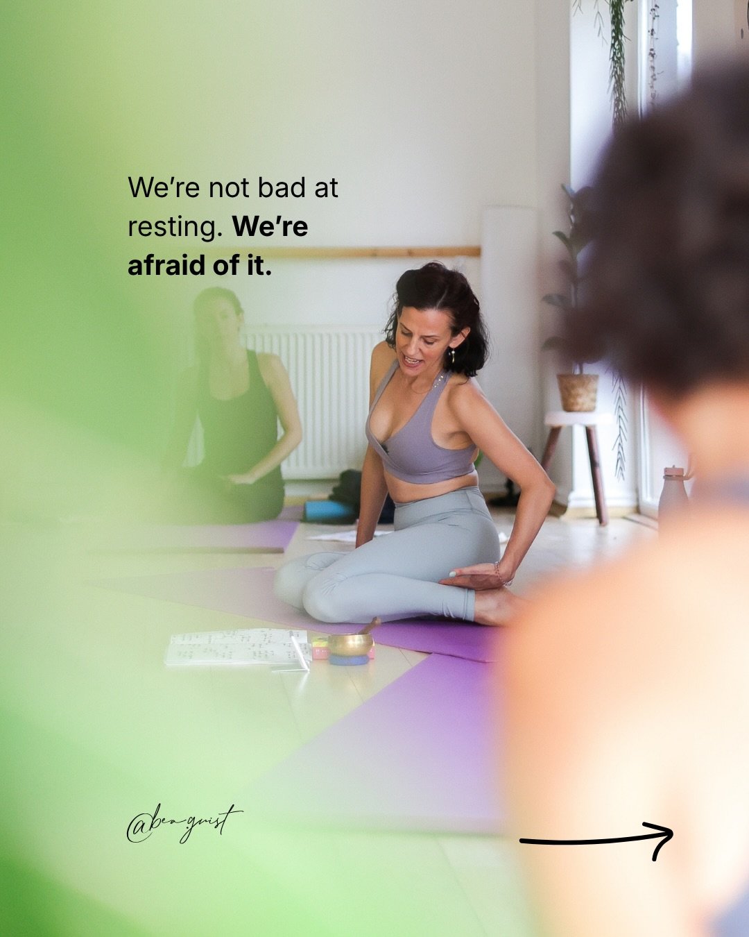 Something I&rsquo;m currently sitting with.

Btw it&rsquo;s not really about rest, my loves. It&rsquo;s actually about what we&rsquo;re trying NOT to feel. 

#rest #slowliving #restisproductive #yoganidra #feelingishealing