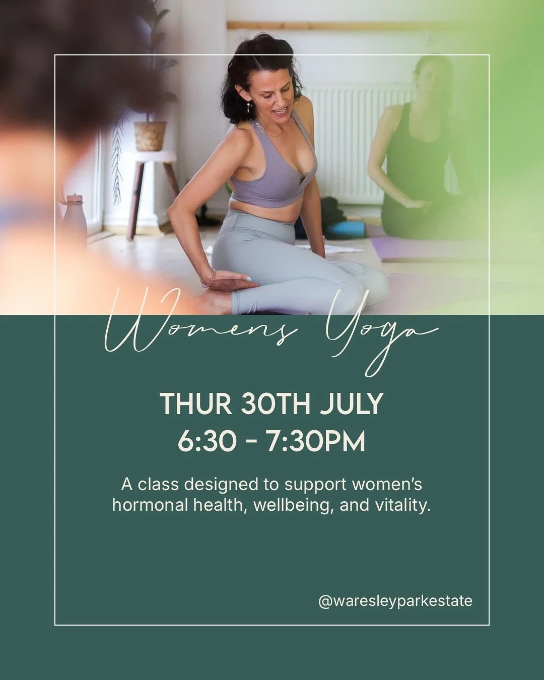 Join me this Thursday for our monthly Women&rsquo;s Yoga + Women&rsquo;s Circle at @waresleyparkestate 🌙

You might be wondering, what makes a women&rsquo;s yoga class different from a regular yoga class?

Our anatomy, hormones and physiology are di