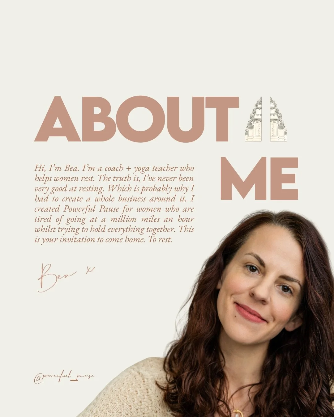 Feels like time for a reintroduction 🙌 If you&rsquo;ve found your way here, thank you. I&rsquo;m Bea. I&rsquo;m a coach and yoga teacher who helps women rest. Believe it or not, rest doesn&rsquo;t come naturally to me. It&rsquo;s something I have to