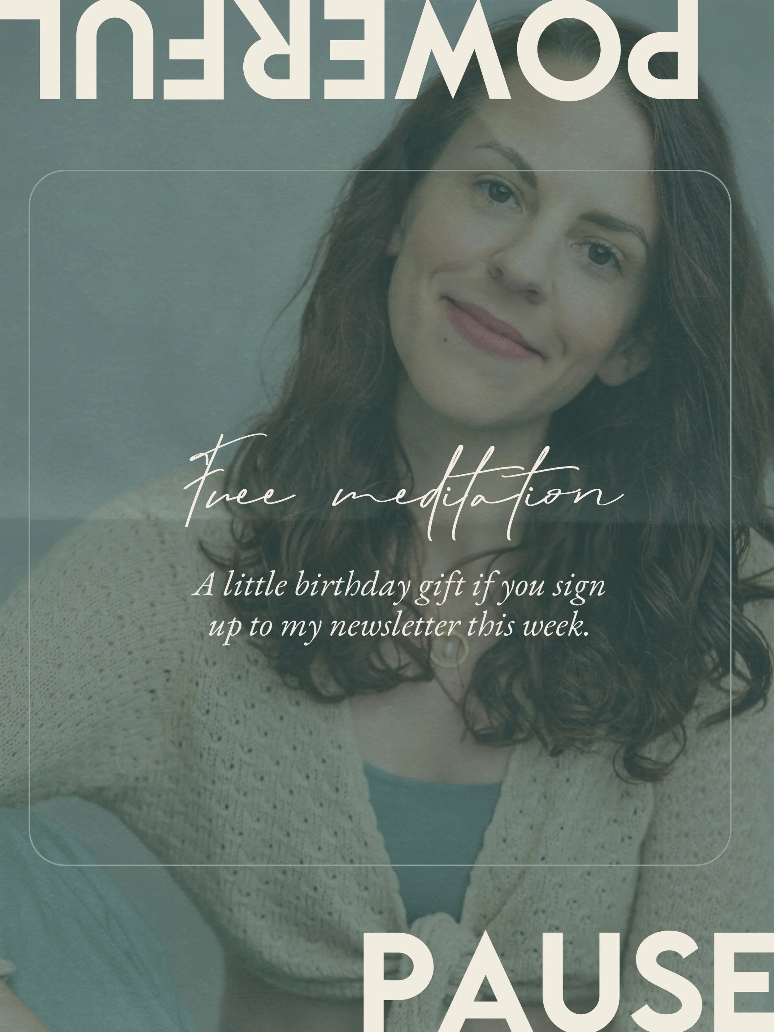 My loves, as it&rsquo;s my birthday this week, I&rsquo;m giving you a little gift 🙌

Everyone who follows @powerful_pause and signs up to my newsletter this week will receive a free 1-hour meditation inspired by the wisdom of water. 🌊

It&rsquo;s a