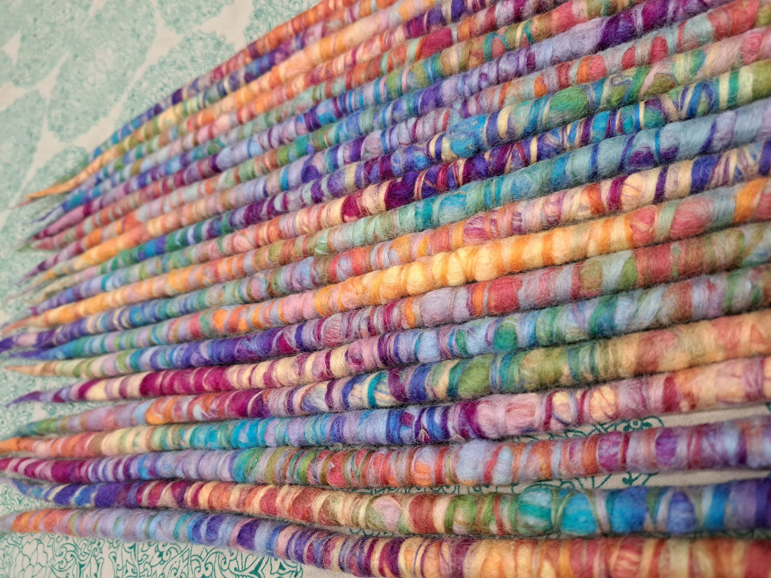 rainbow wool dreadlocks extensions