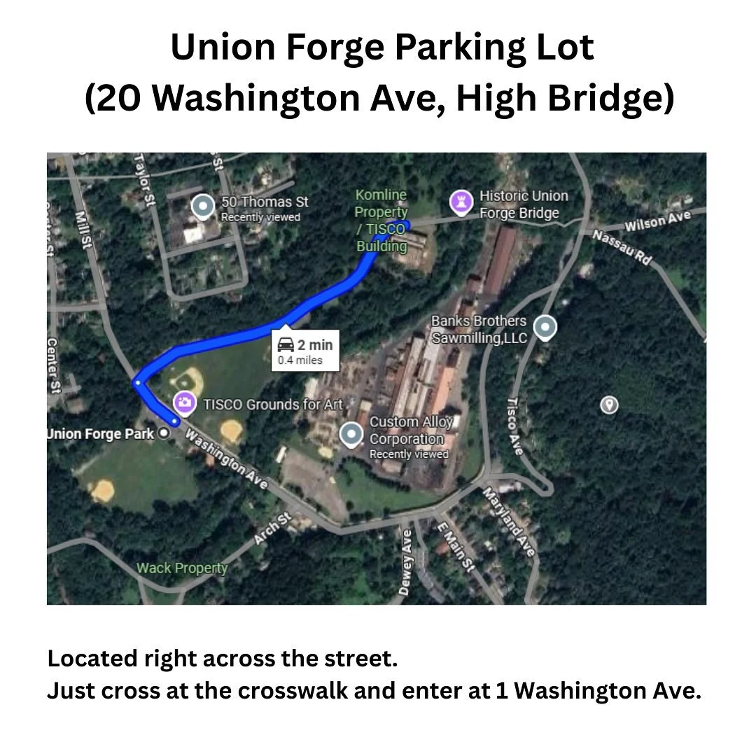 🚗 Parking for Grounds for Art Fest 🎨✨
Most public lots are just a short stroll (within &frac12; mile) from Grounds for Art, 1 Washington Ave, High Bridge. Here&rsquo;s the rundown:
🅿️ Trident Lot (formerly Custom Alloy) &ndash; right next door

🅿