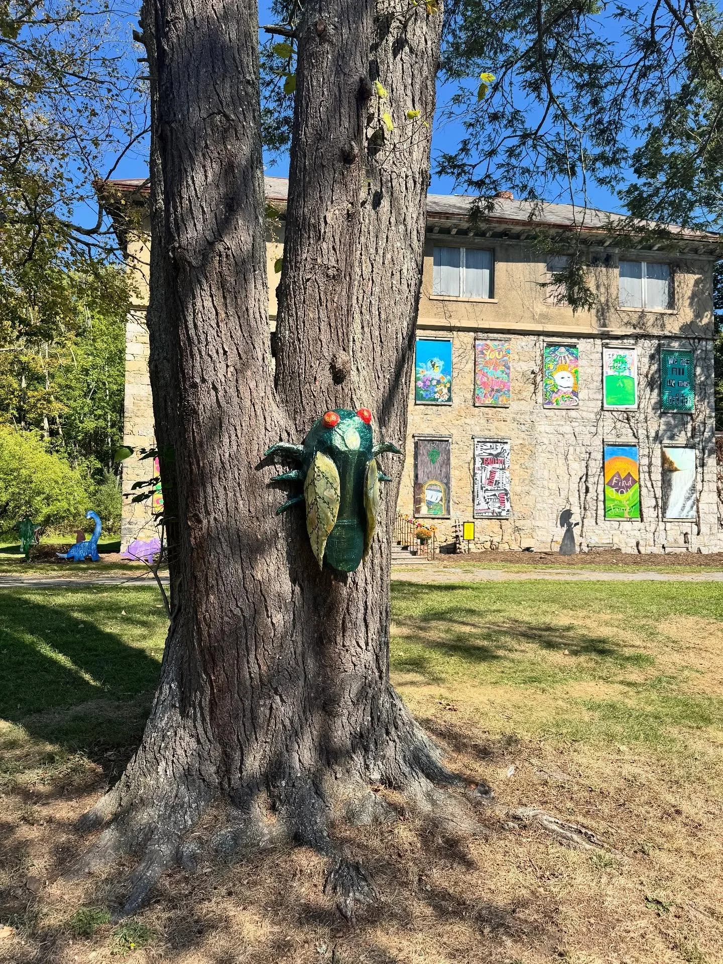 On display for a limited time at Grounds For Art. #cicada #outsideart #papermache #gfafest