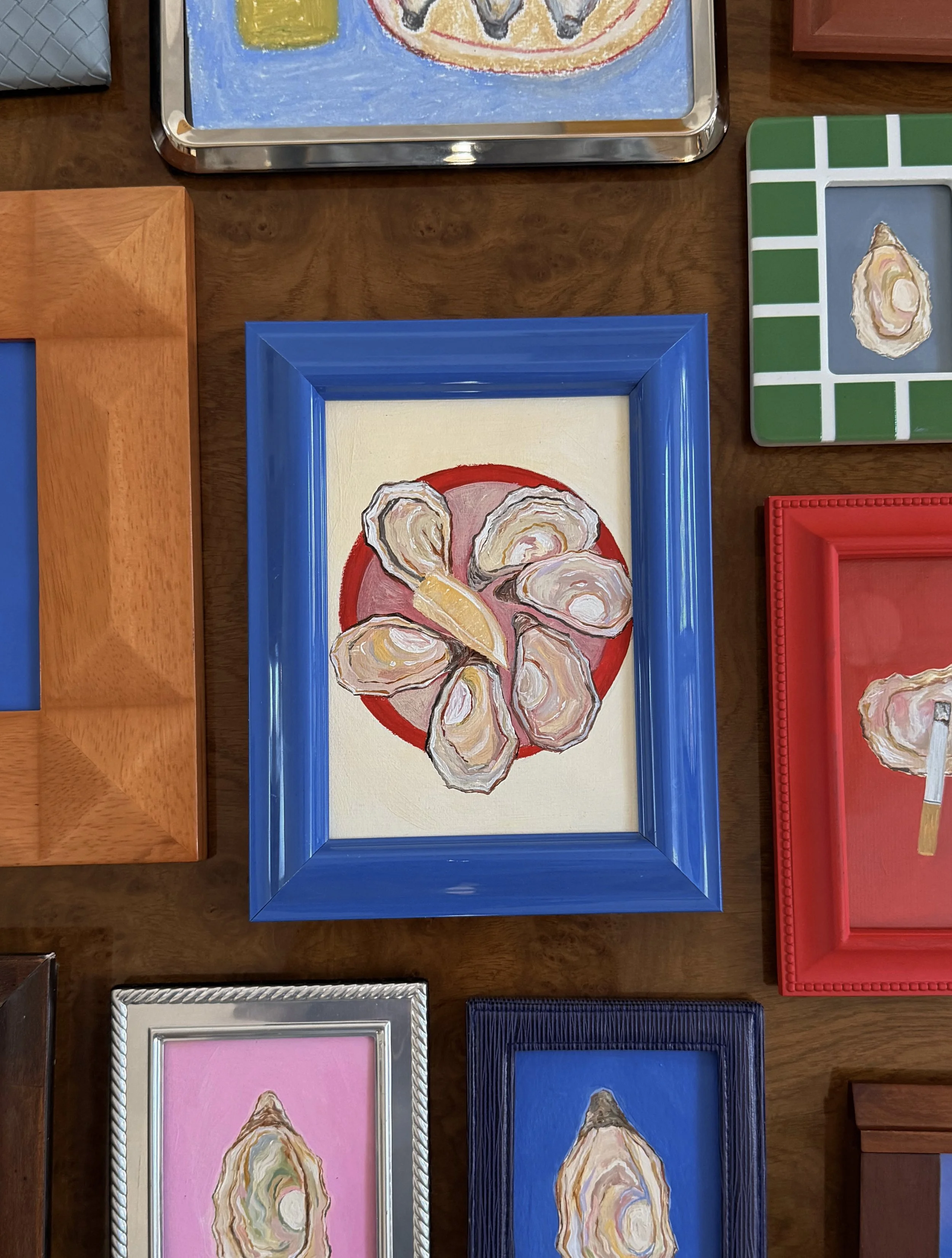 ORIGINAL FRAMED OYSTER PAINTING