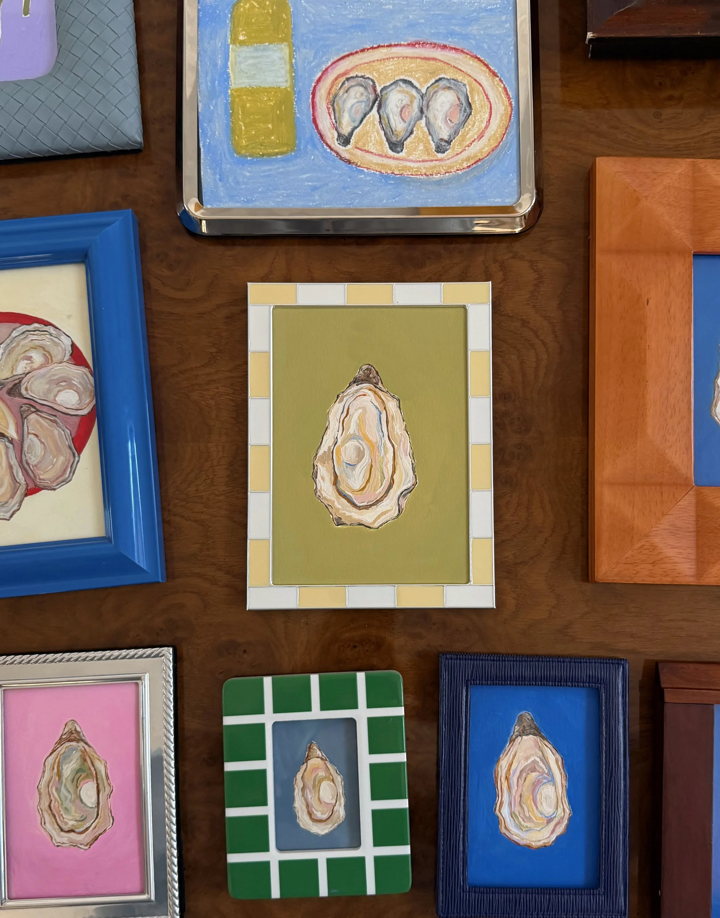 ORIGINAL FRAMED OYSTER PAINTING