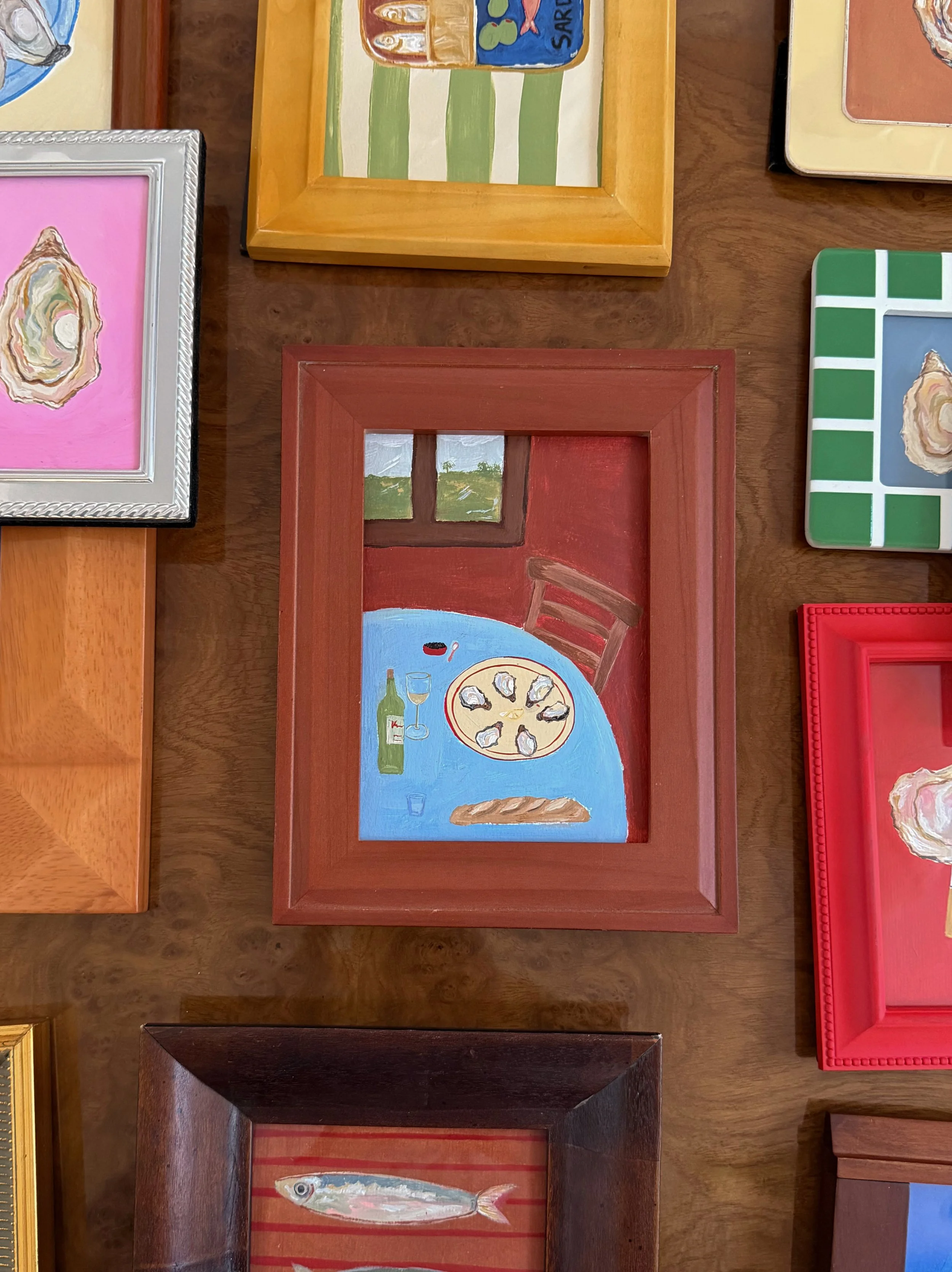 ORIGINAL FRAMED TABLESCAPE PAINTING