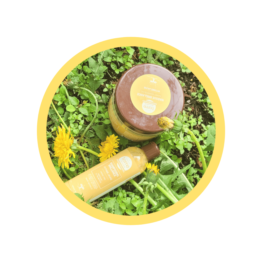 Soins rythmobiologiques - Jaune : Redonne force et éclat aux cheveux fins, apporte du volume et illumine les blonds et mèches naturelles.