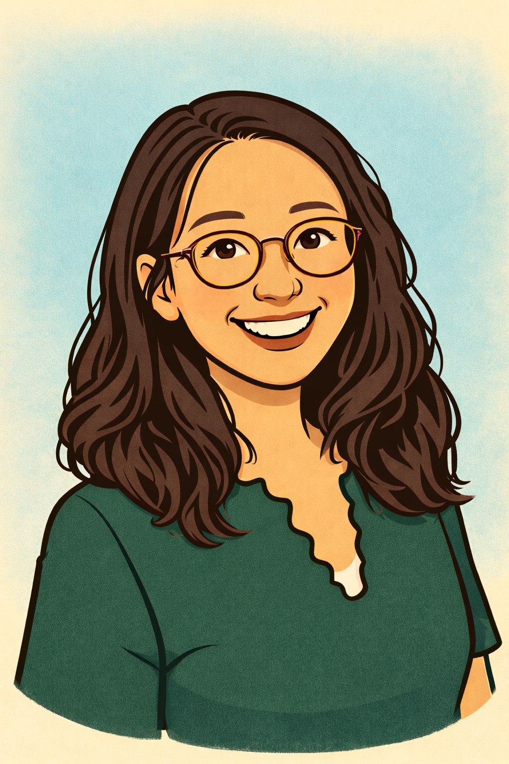 Cartoon illustration of Dr. Constance Mei