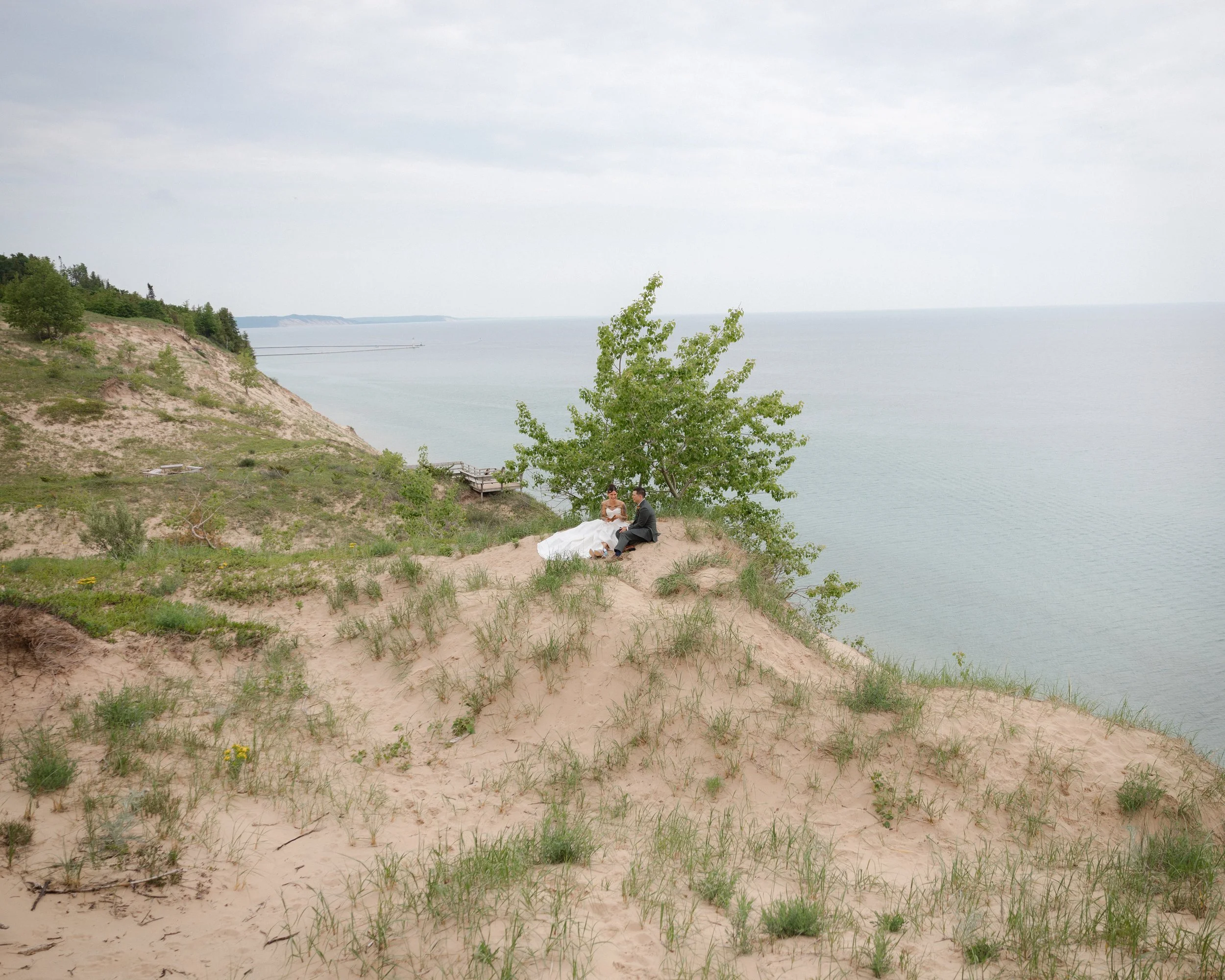 Northern Michigan Arcadia Bluffs Wedding. Sand Dune Michigan Wedding