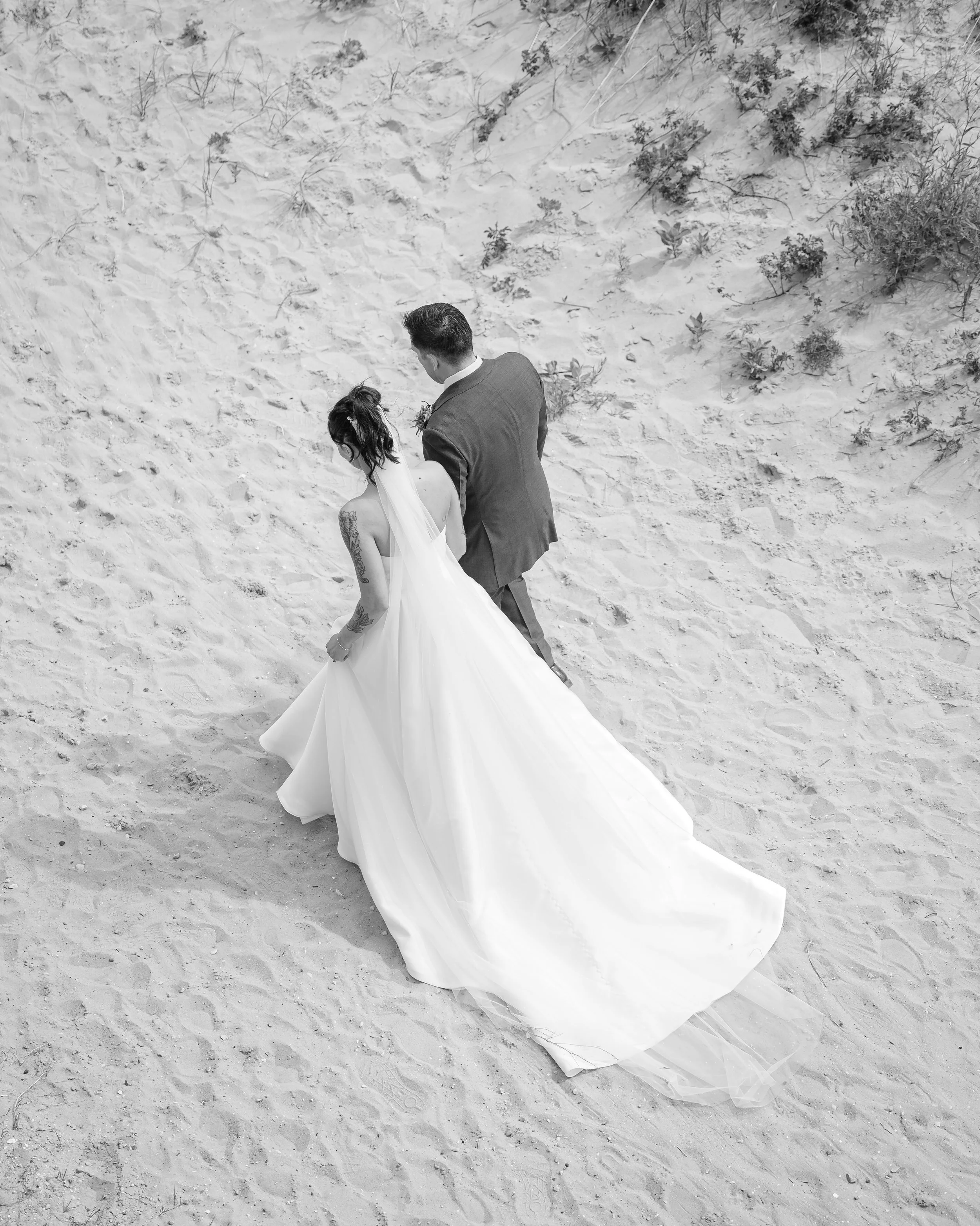 Northern Michigan Arcadia Bluffs Wedding. Sand Dune Michigan Wedding