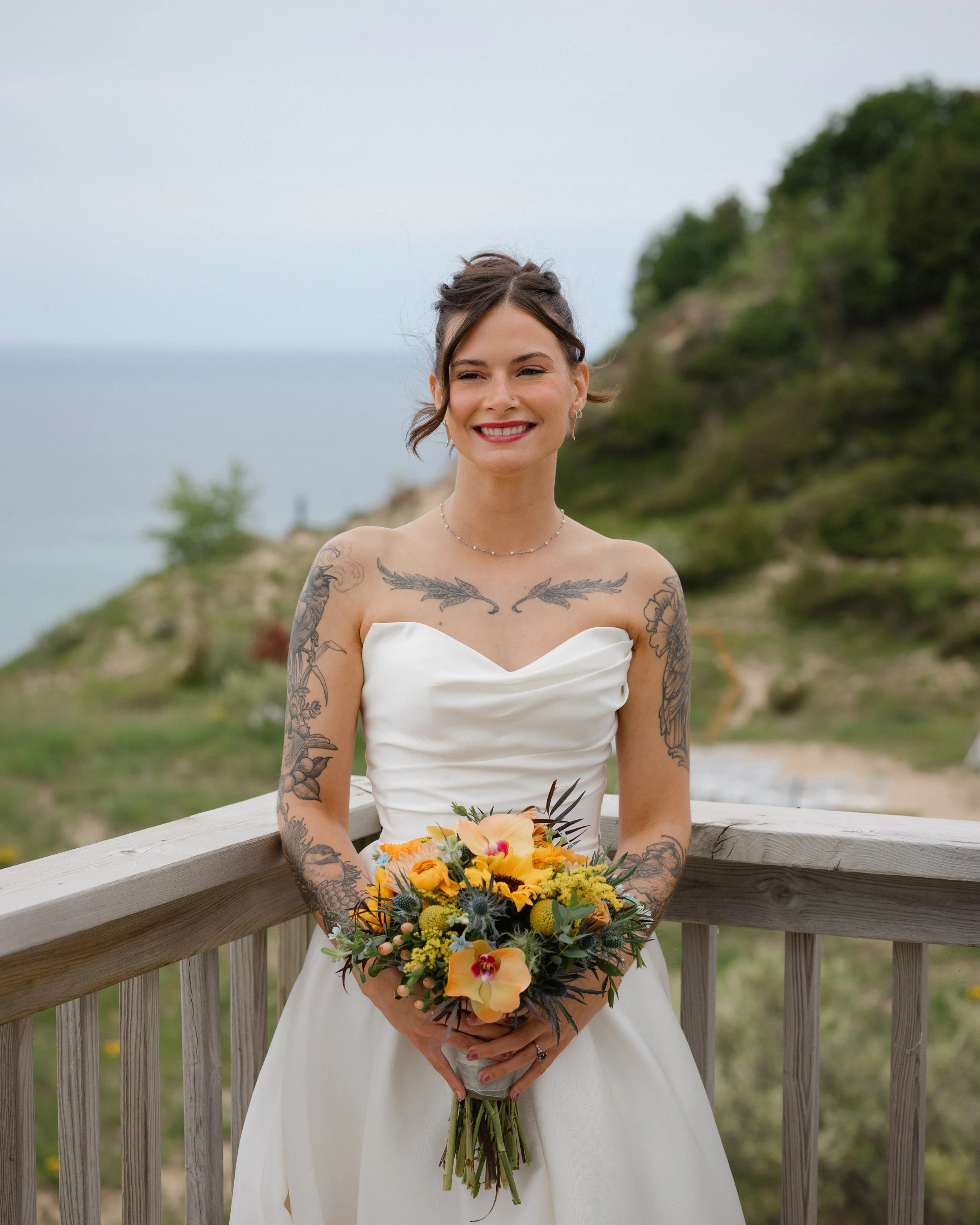 Northern Michigan Arcadia Bluffs Wedding. Sand Dune Michigan Wedding