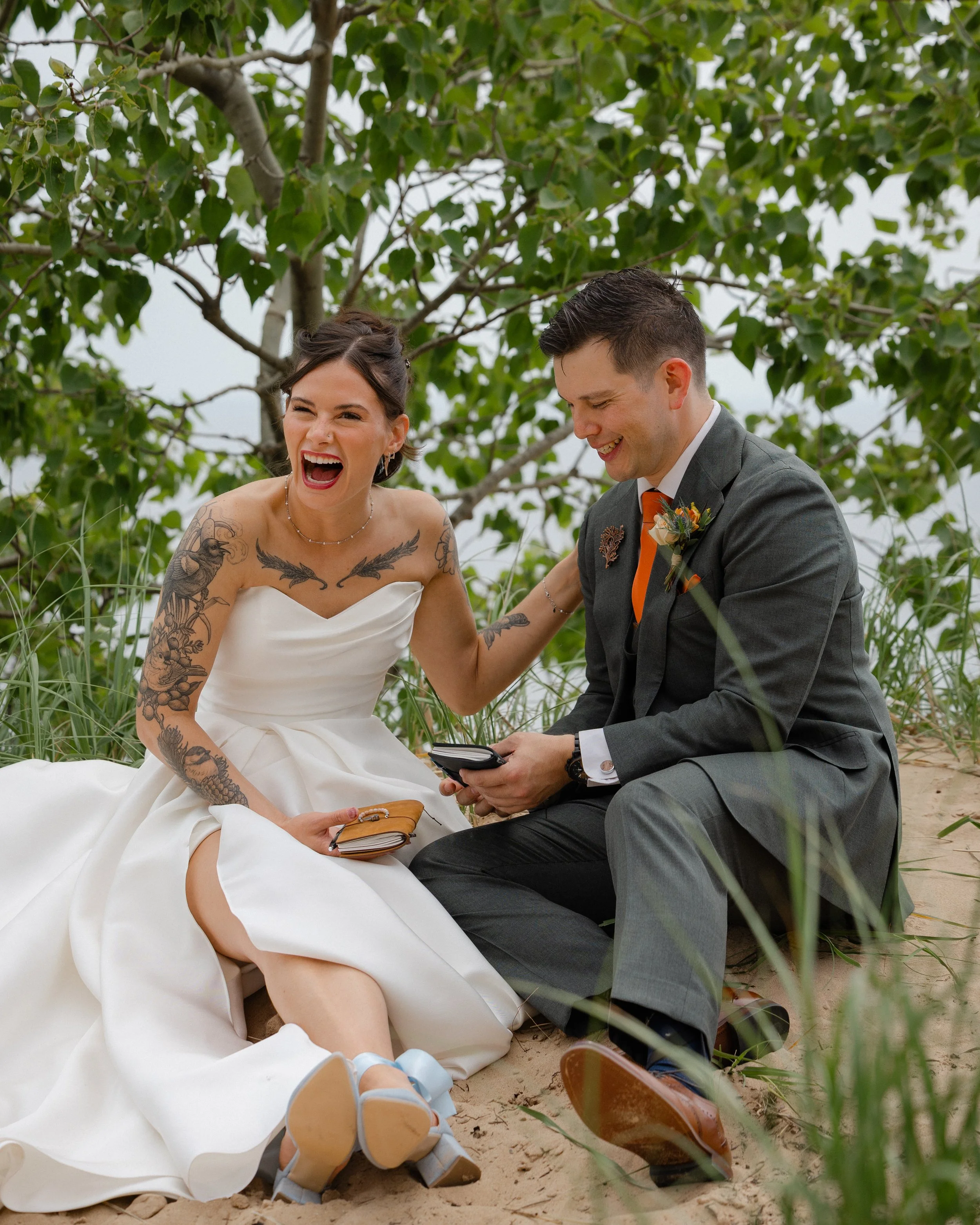 Northern Michigan Arcadia Bluffs Wedding. Sand Dune Michigan Wedding