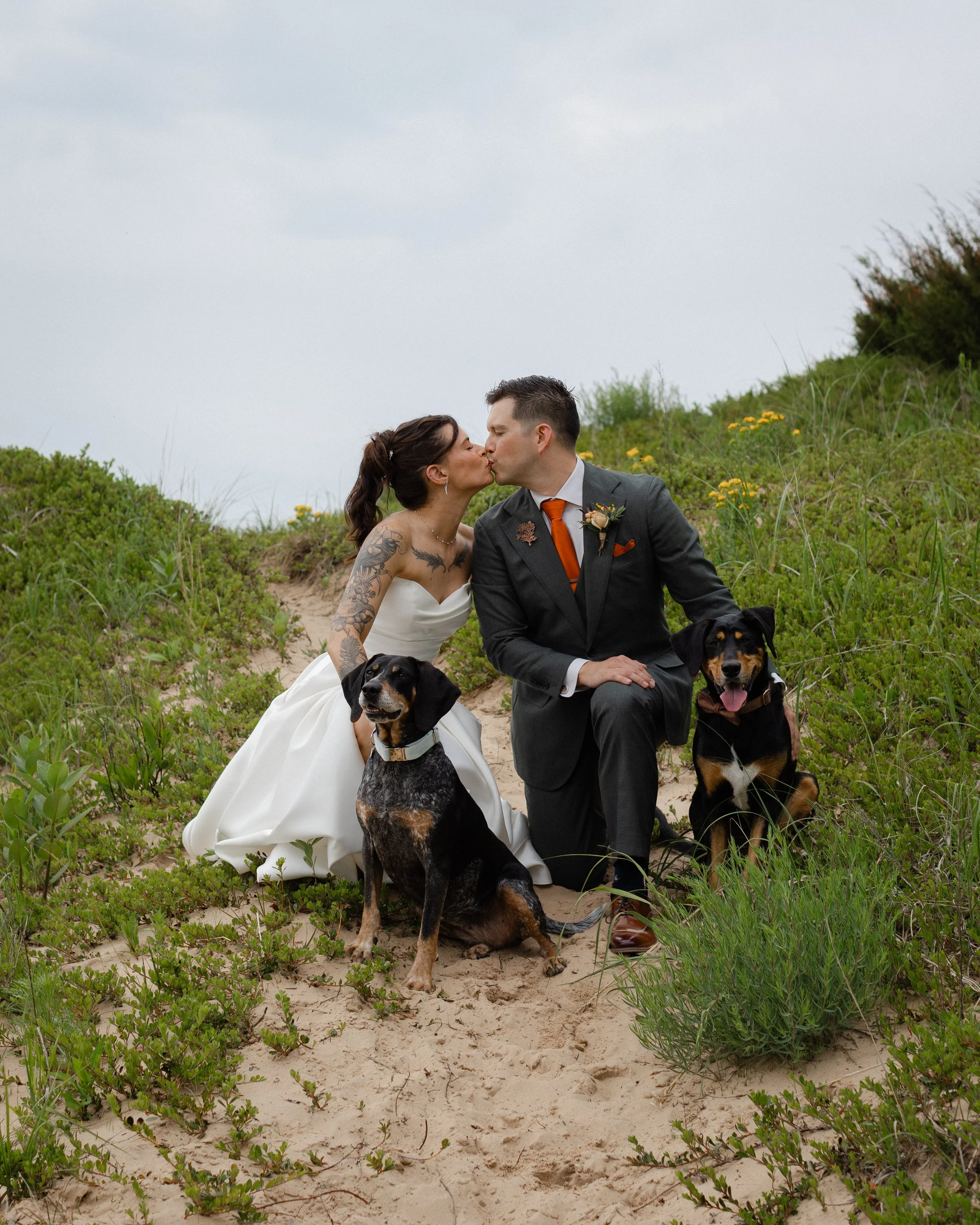 Northern Michigan Arcadia Bluffs Wedding. Sand Dune Michigan Wedding