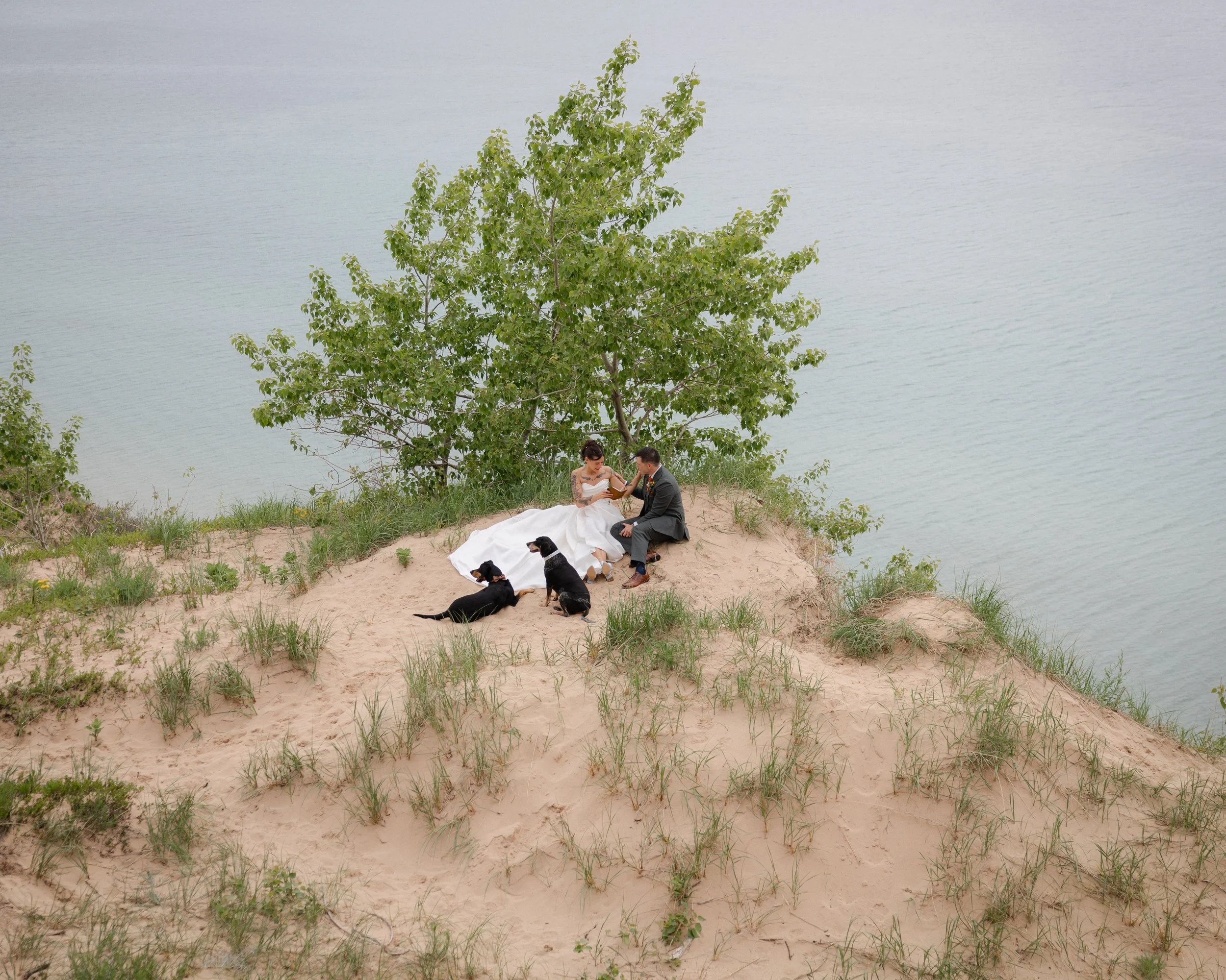 Northern Michigan Arcadia Bluffs Wedding. Sand Dune Michigan Wedding
