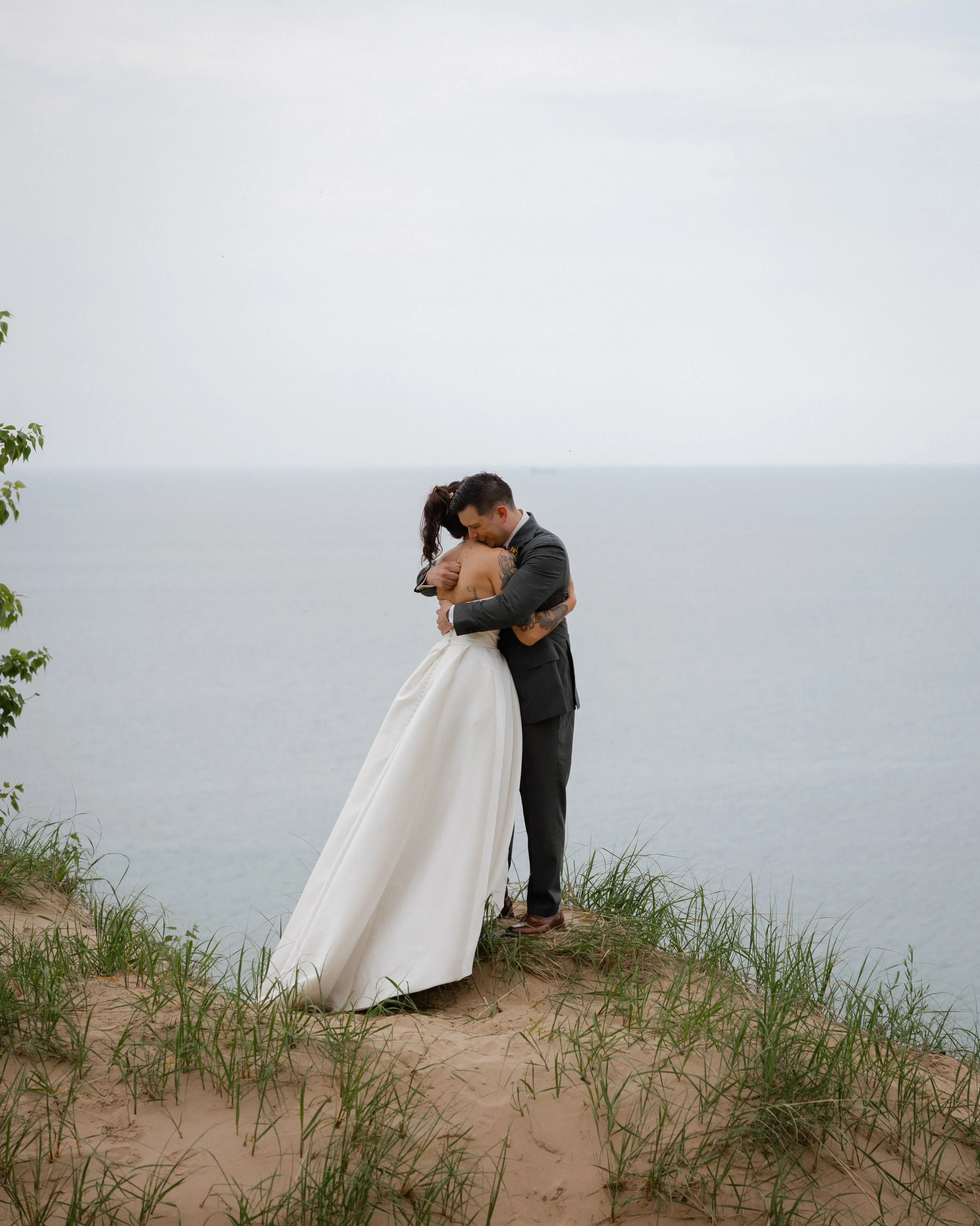 Northern Michigan Arcadia Bluffs Wedding. Sand Dune Michigan Wedding